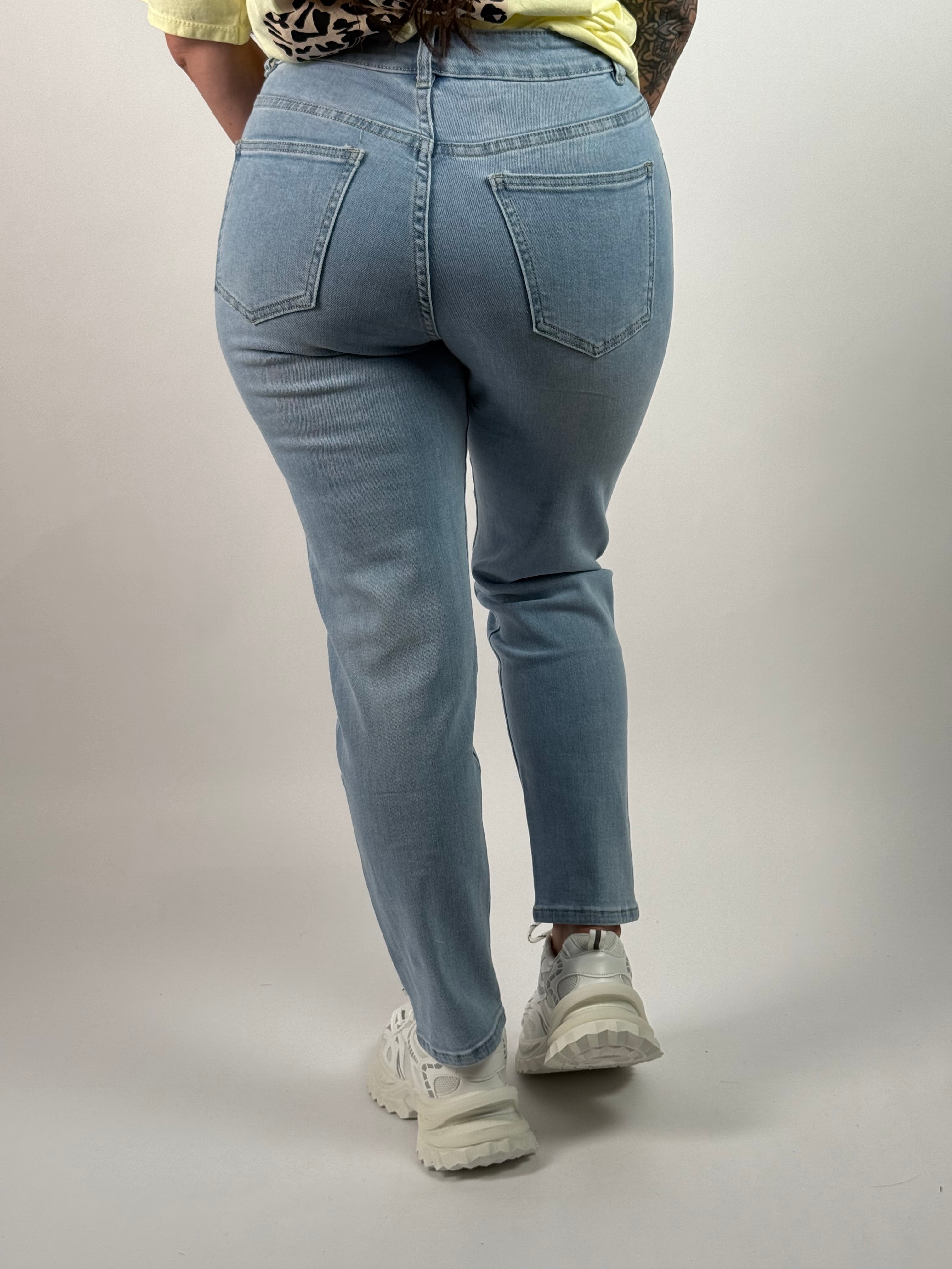 Jeans H 6645 Mom Blauw