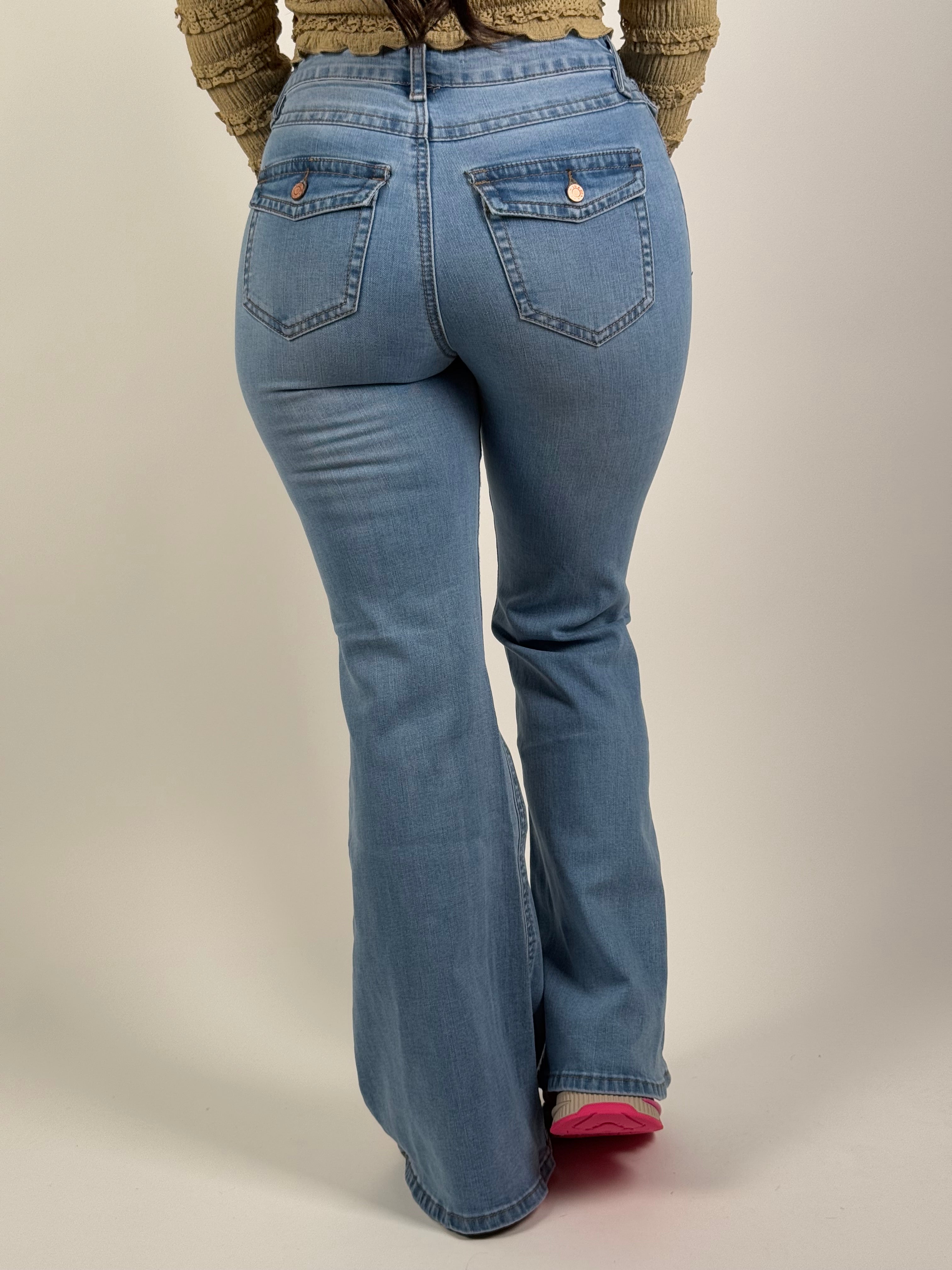 Jeans V 8590 Flared Blauw