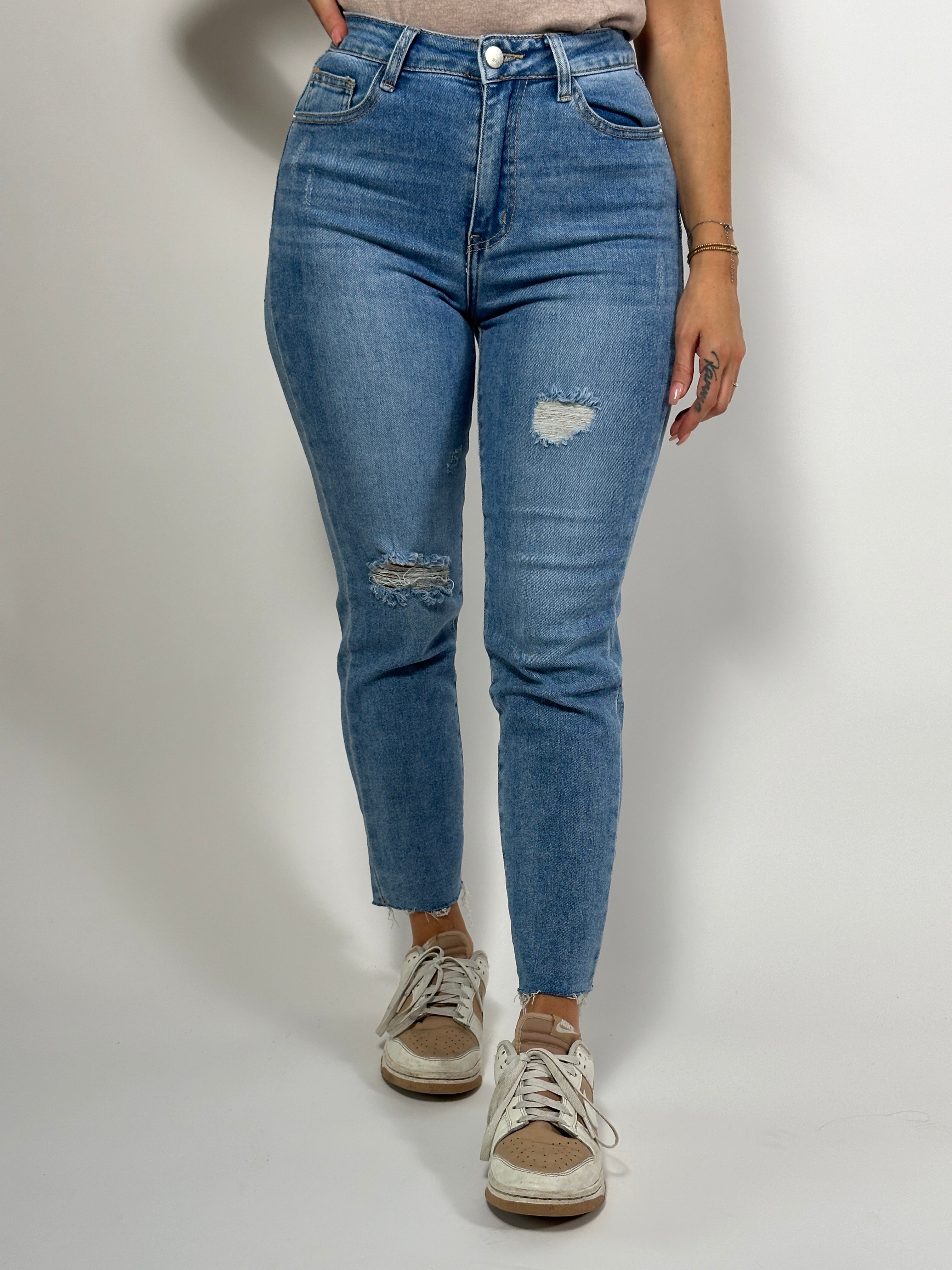 Jeans R 2217 Mom Blauw