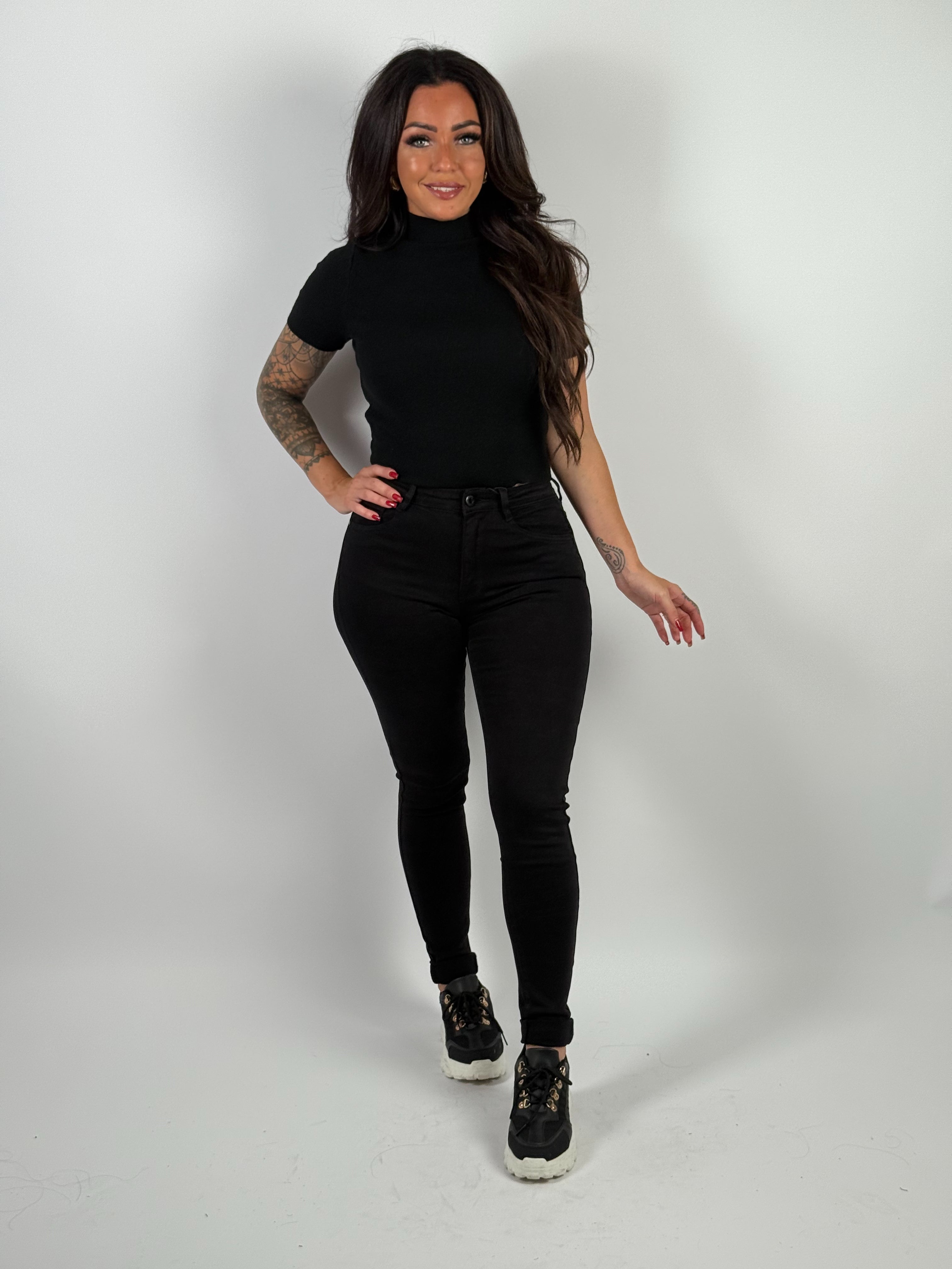 Jeans L 5397-10 Skinny Zwart