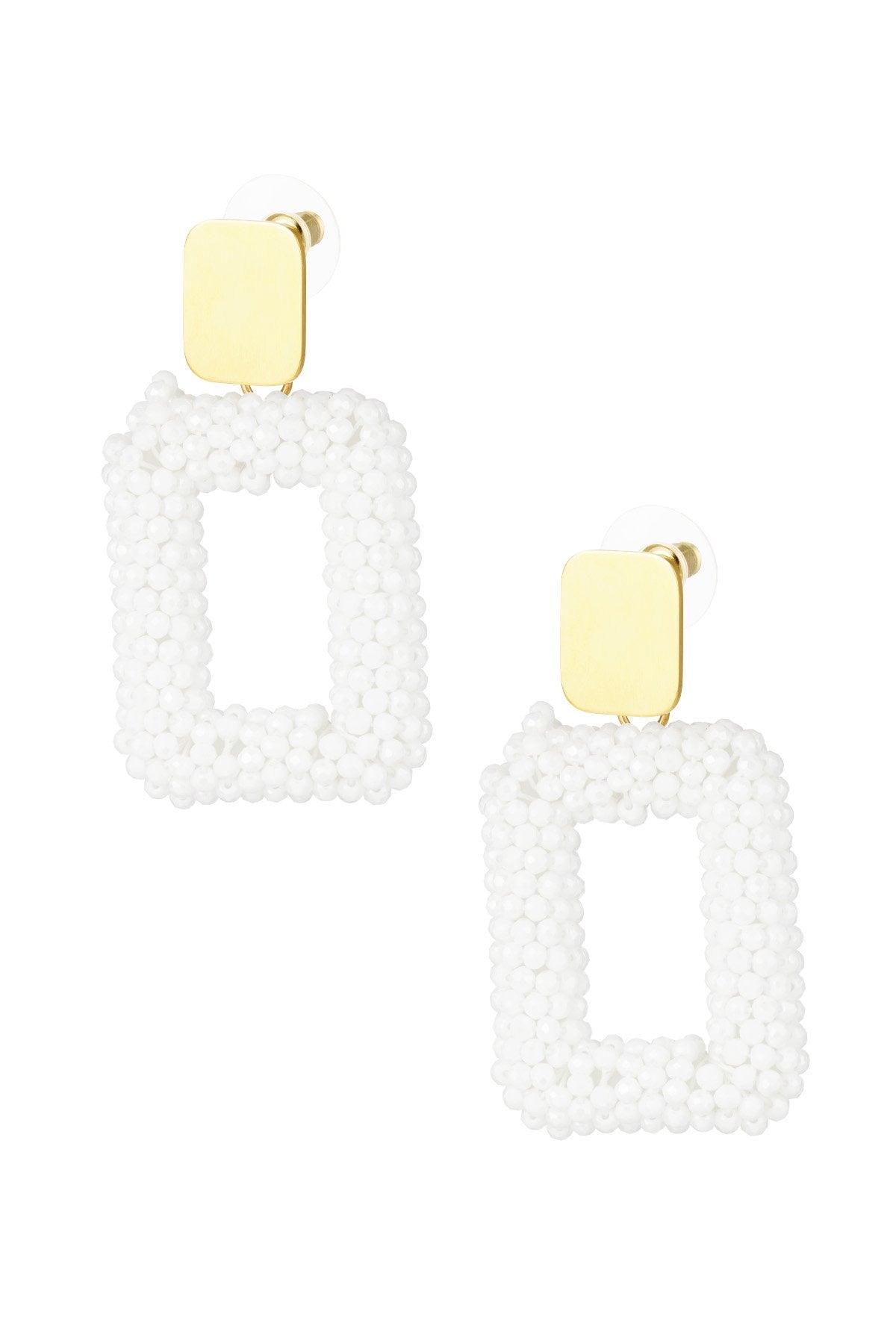 Oorbel 15195 Cristal Wit
