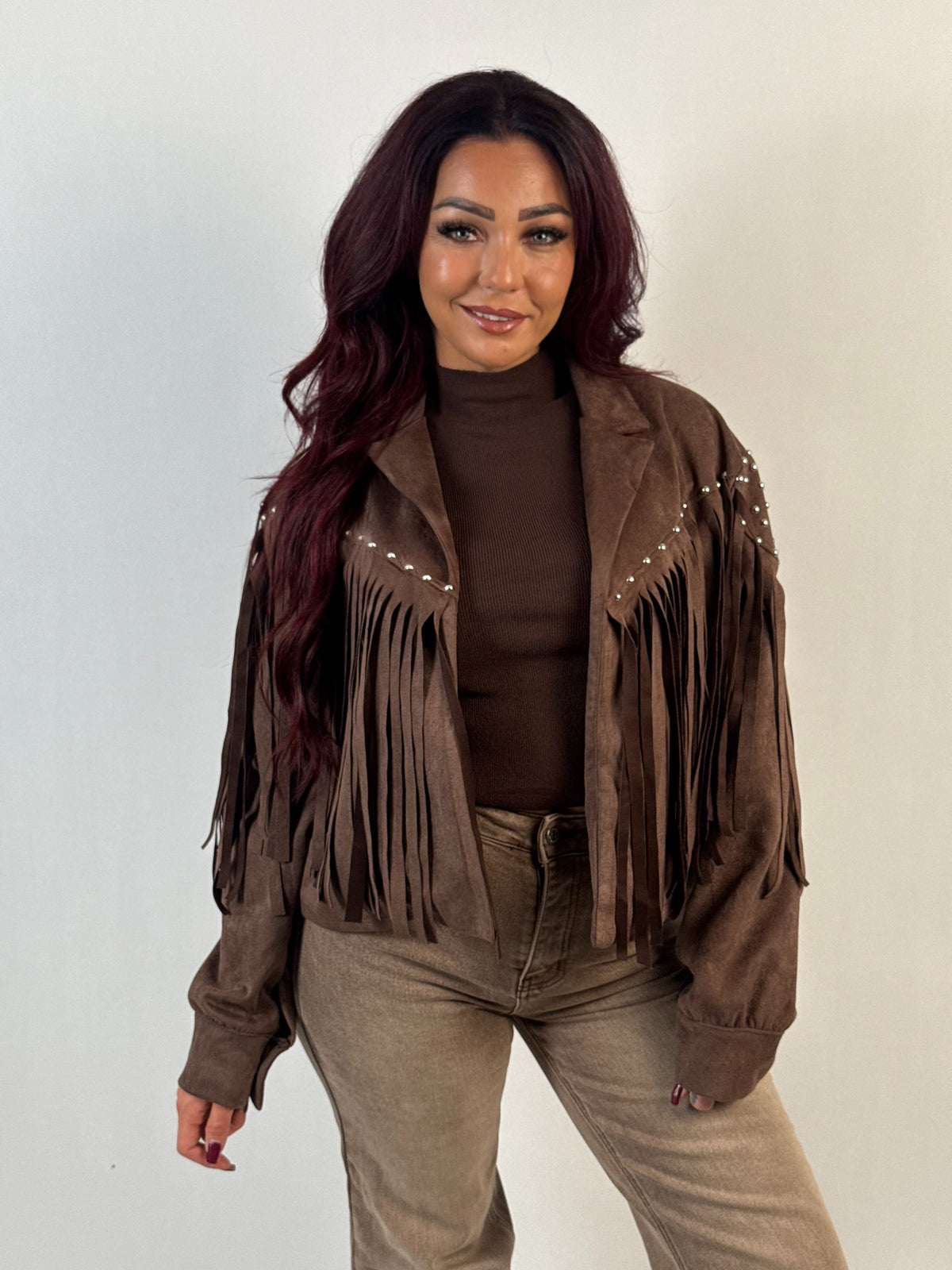 Jack Fringe Stud Bruin