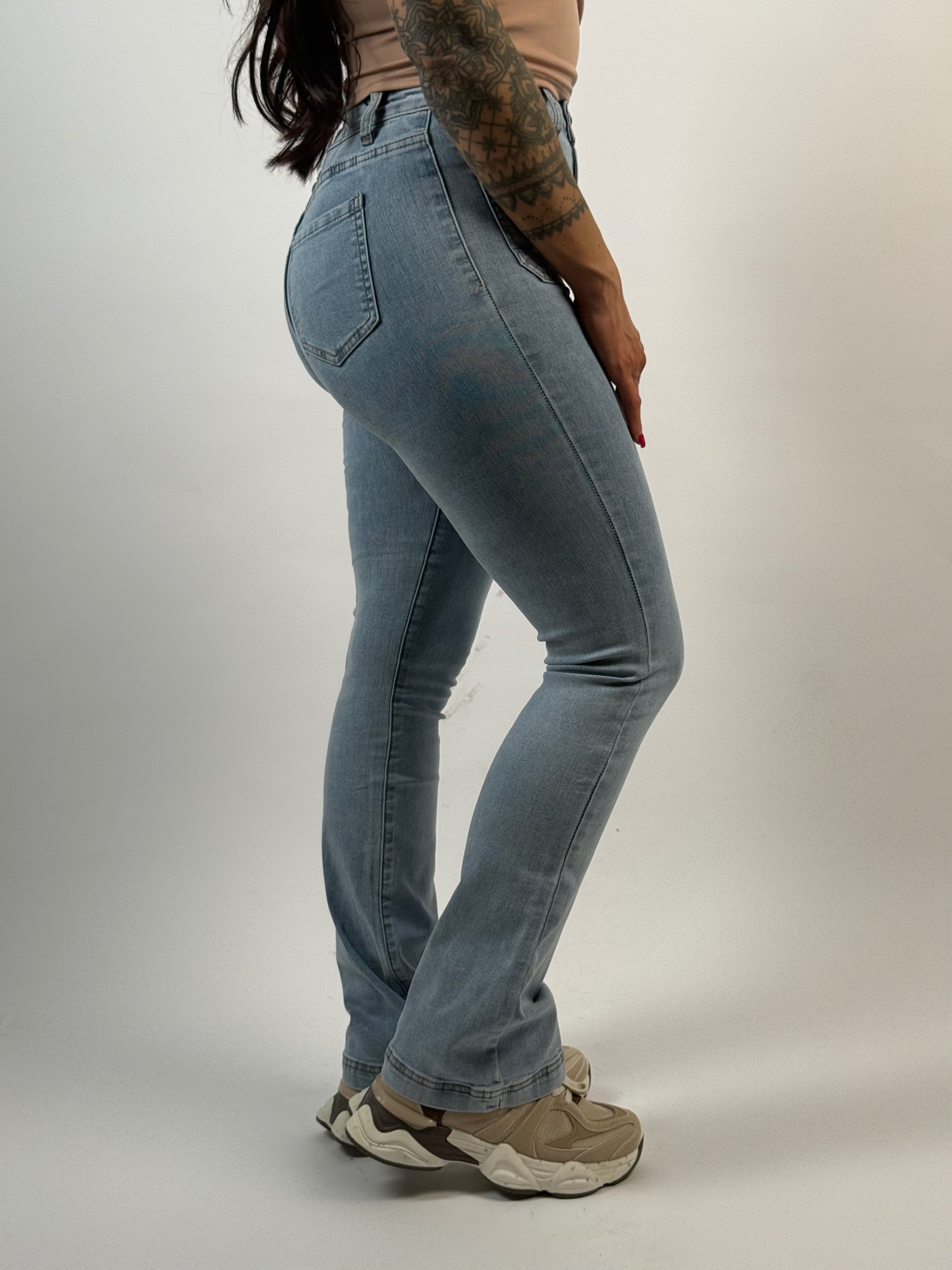 Jeans E 2377 Flared Blauw