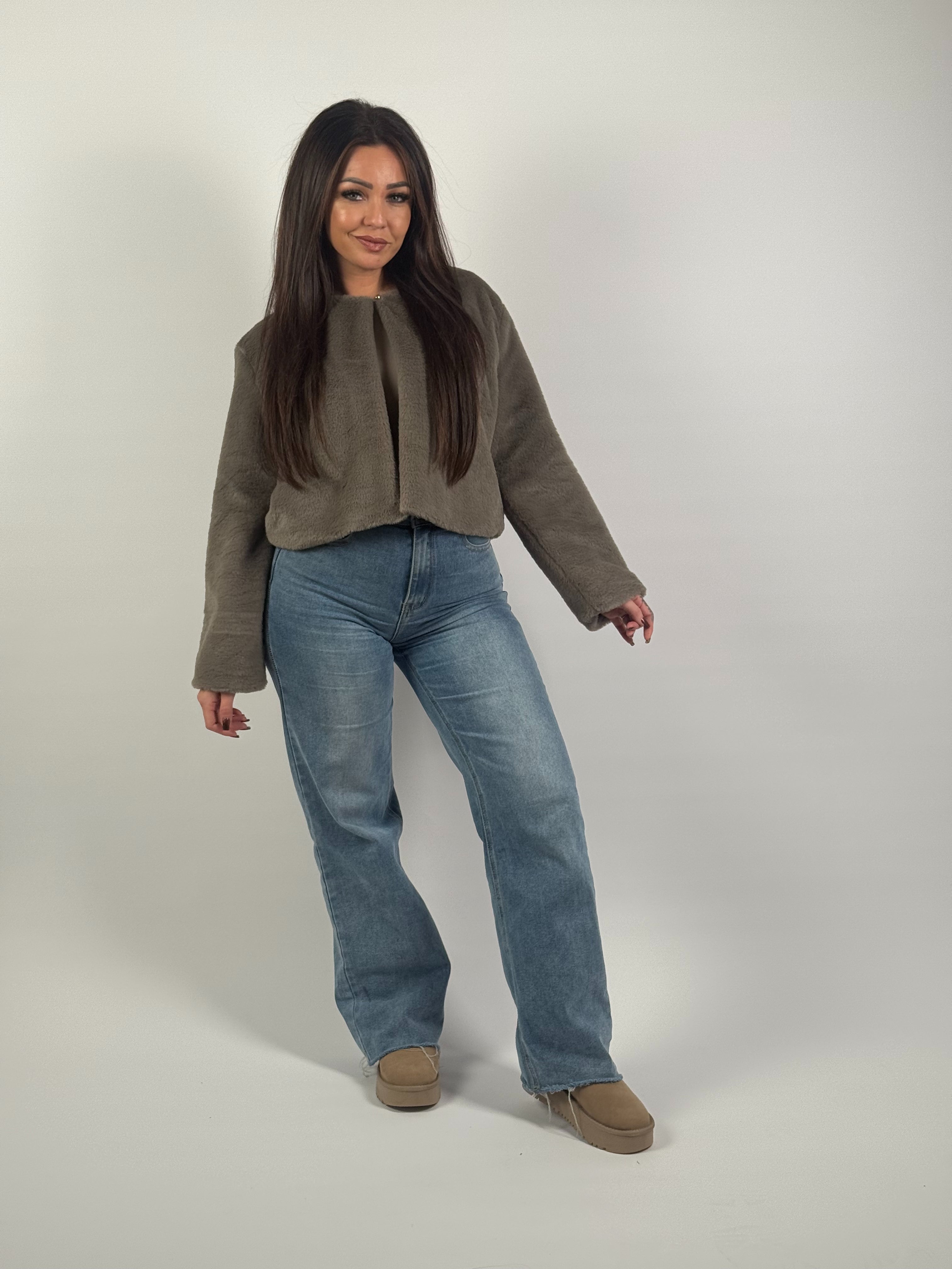 Vestje Novi Fluffy Taupe