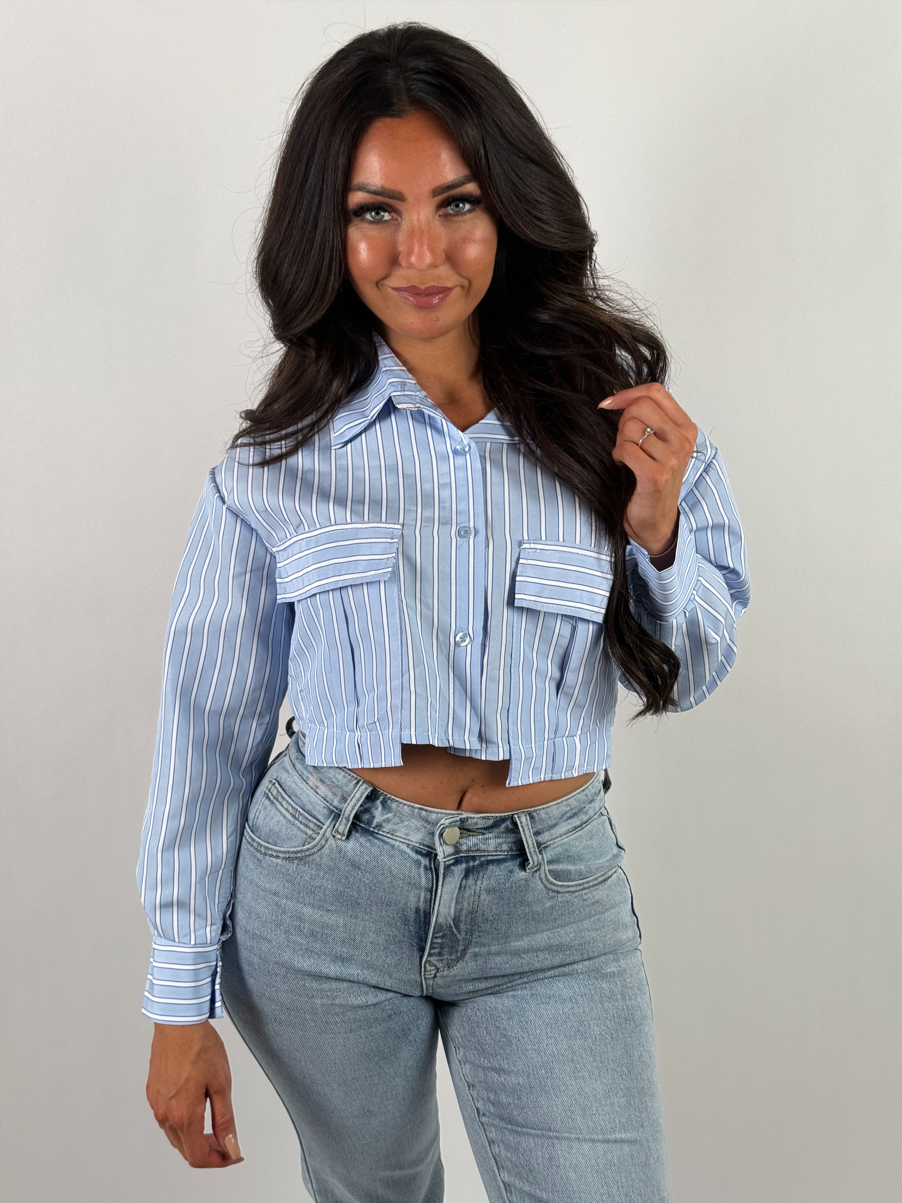 Blouse Streep 421 Blauw