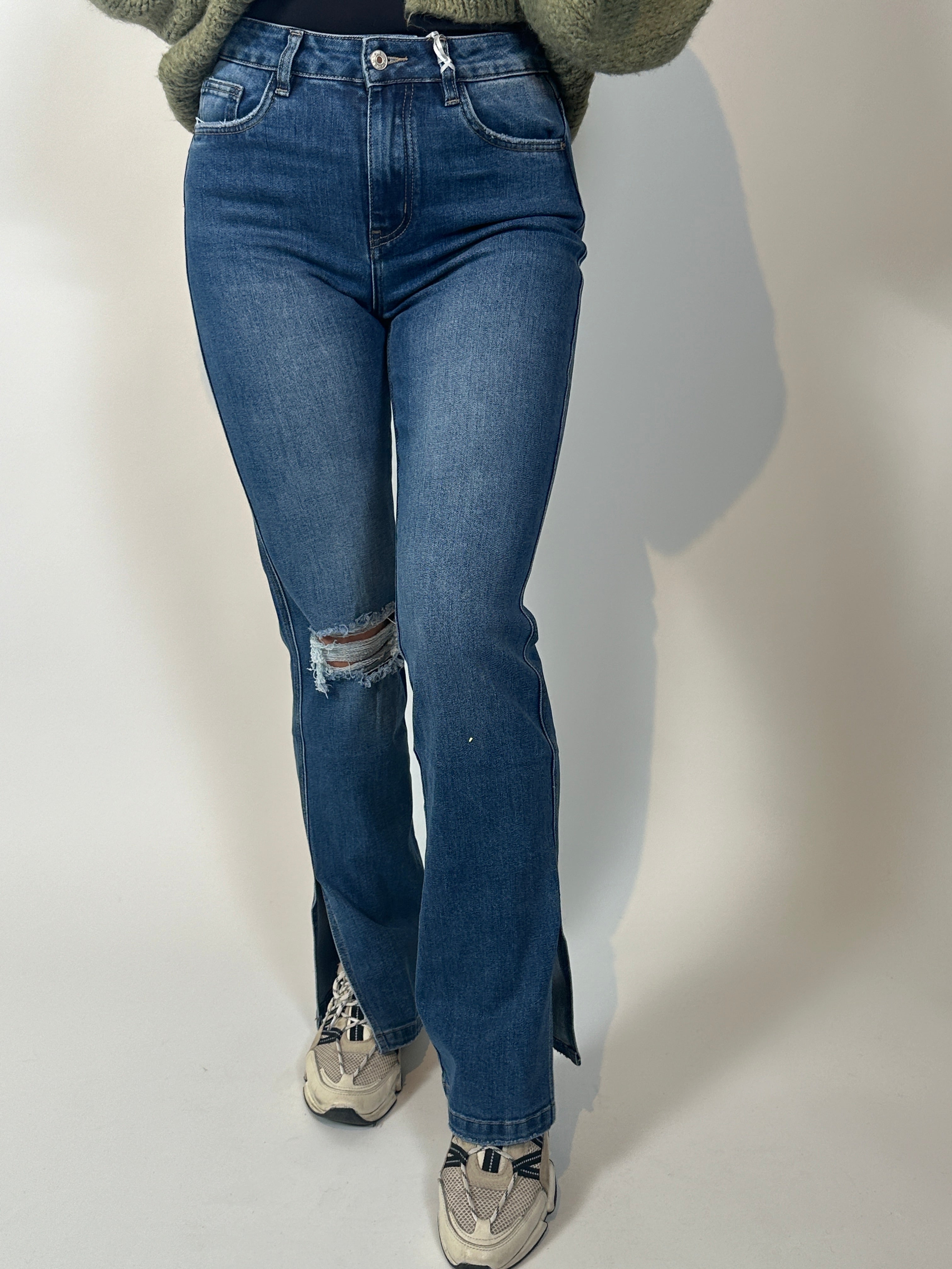 Jeans Q 868 Flared Split Blauw