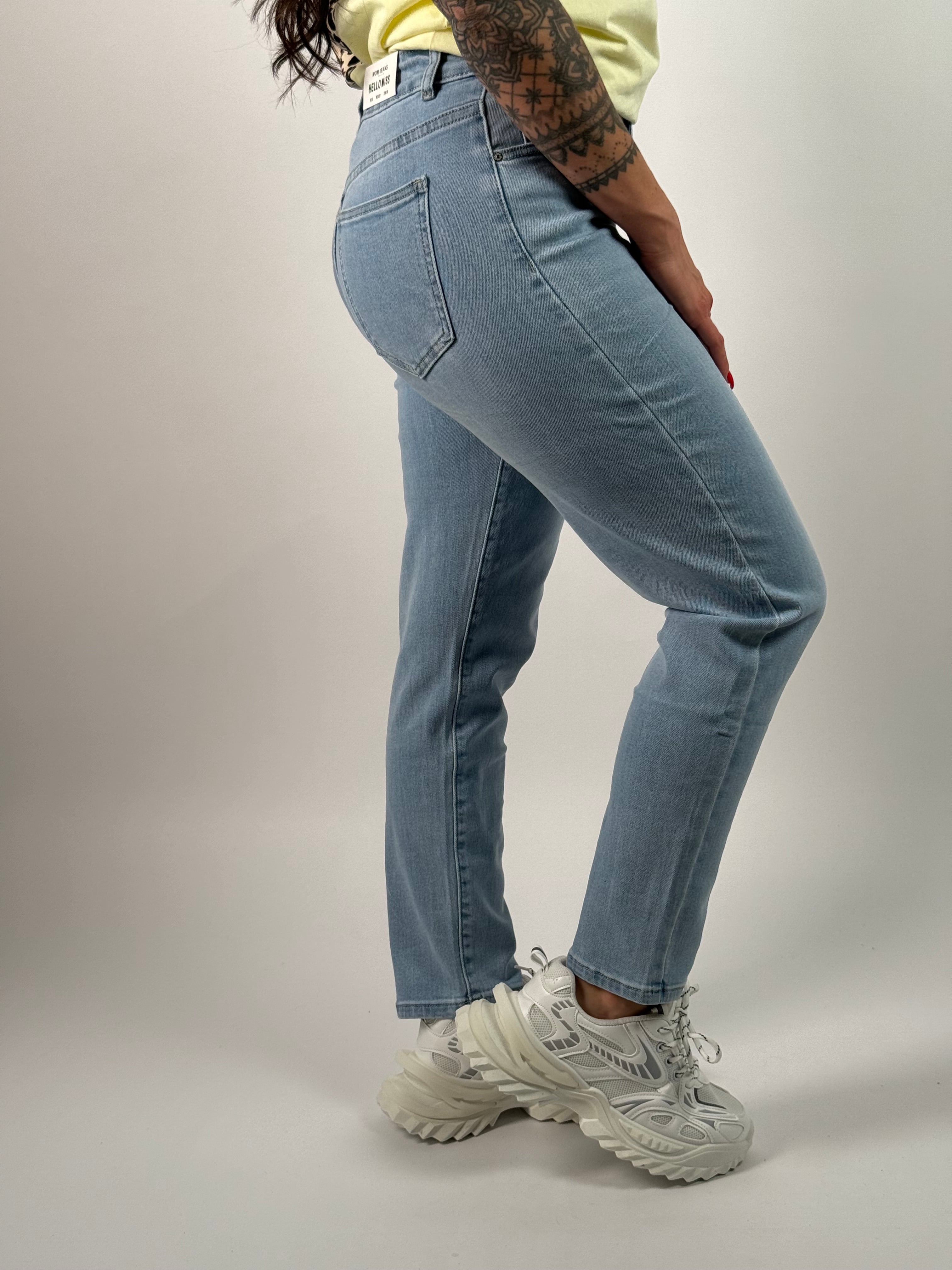 Jeans H 6645 Mom Blauw