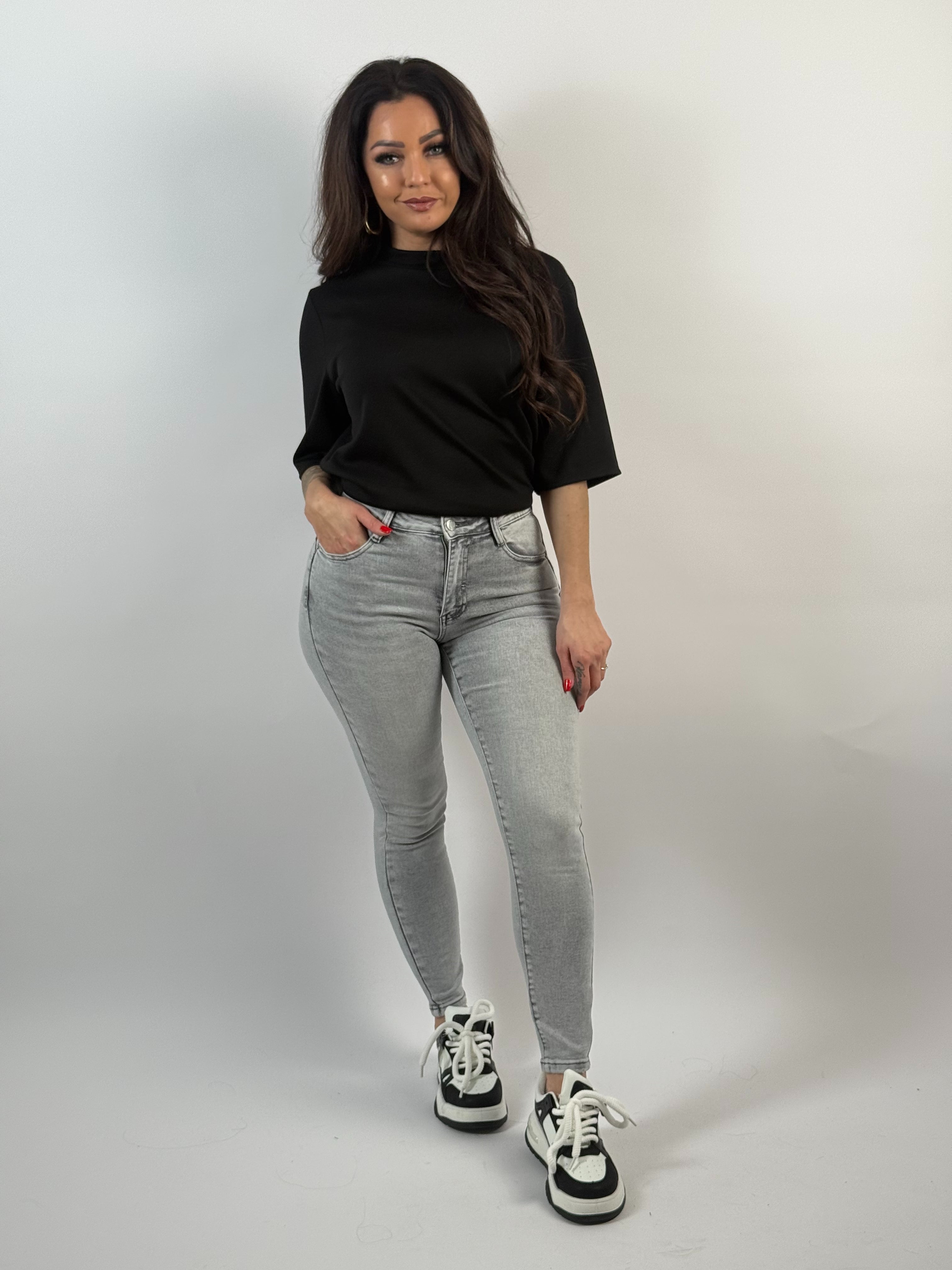 Jeans L Skinny 355-15 Grijs