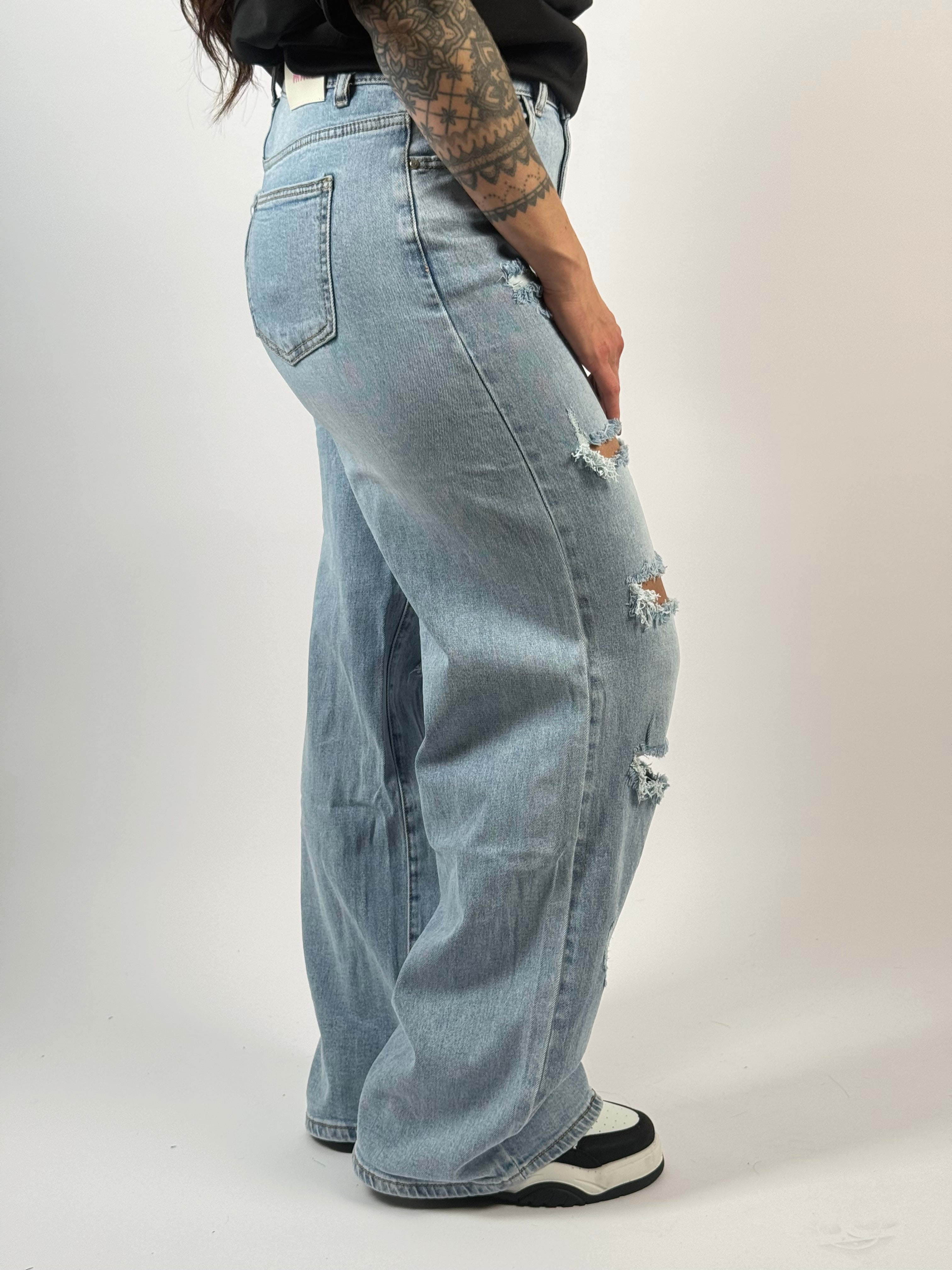 Jeans D 157 Wide Leg Blauw