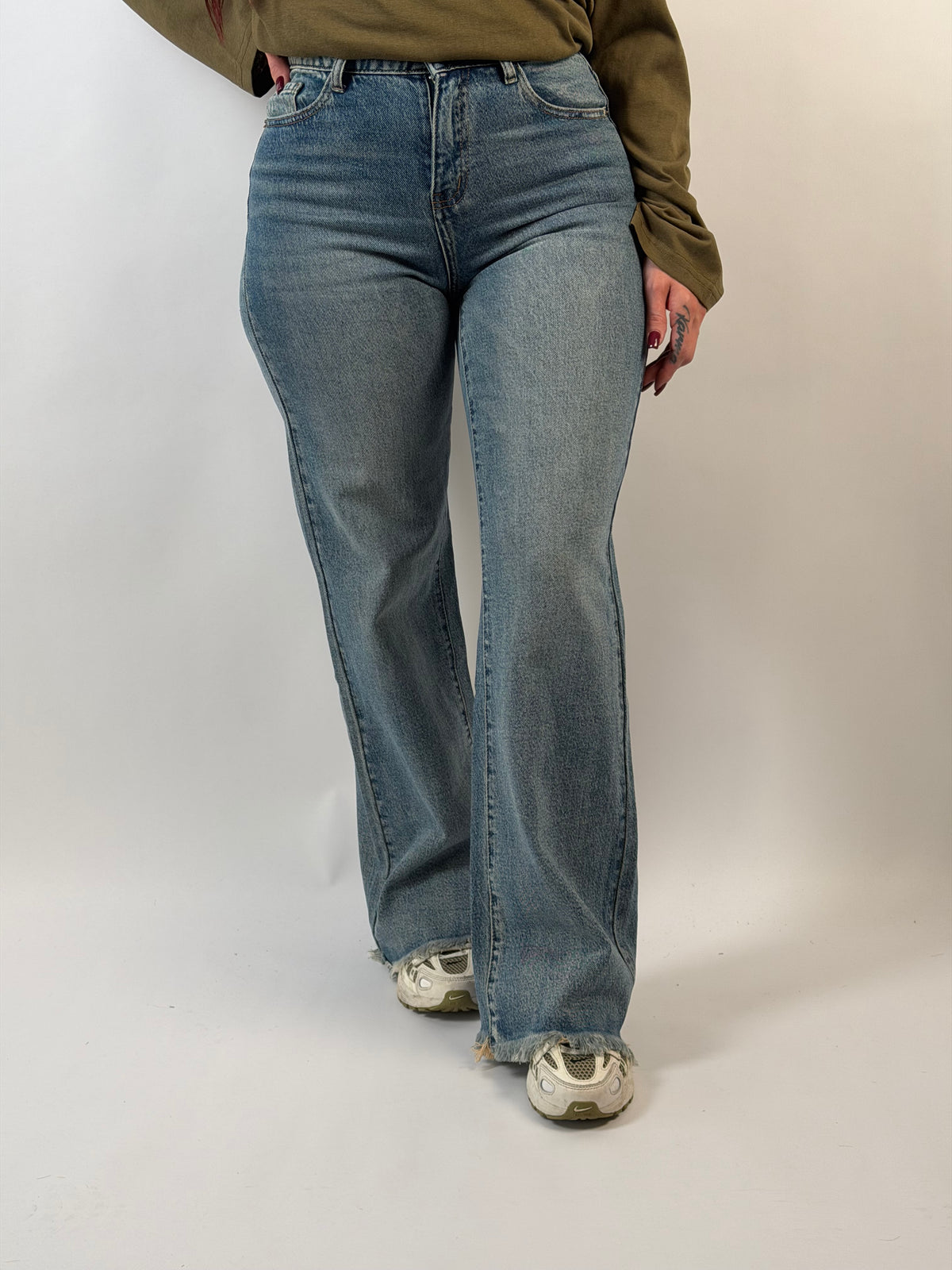 Jeans V 008 Wide Leg Blauw