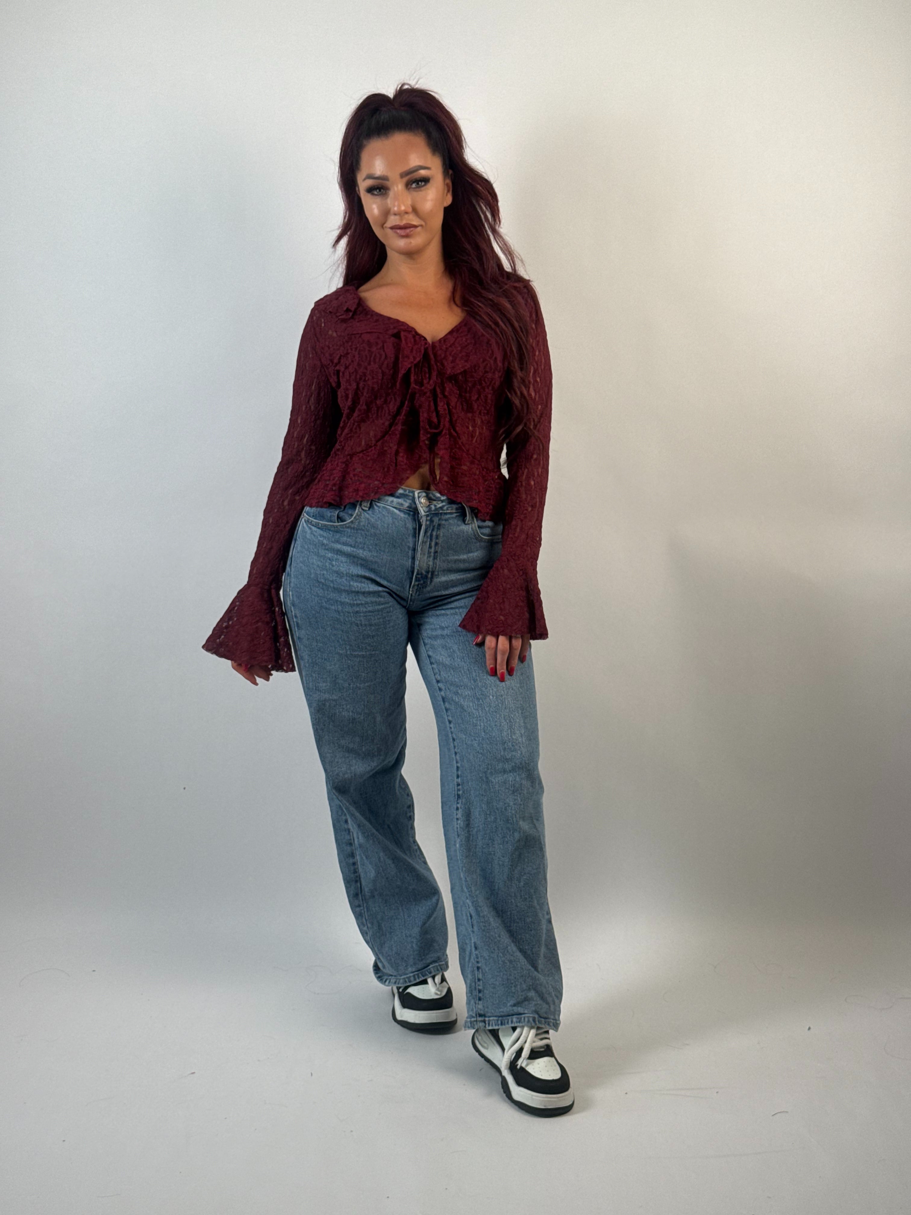 Top Ruffle Nancy Bordeaux