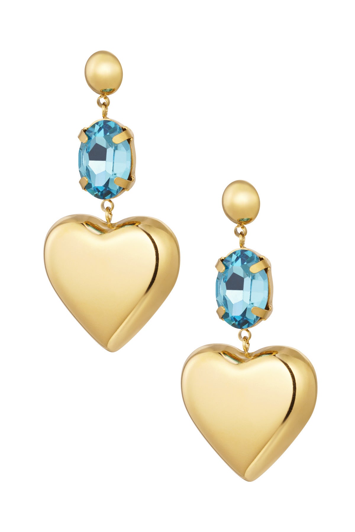 Earring 586 Blue & Gold