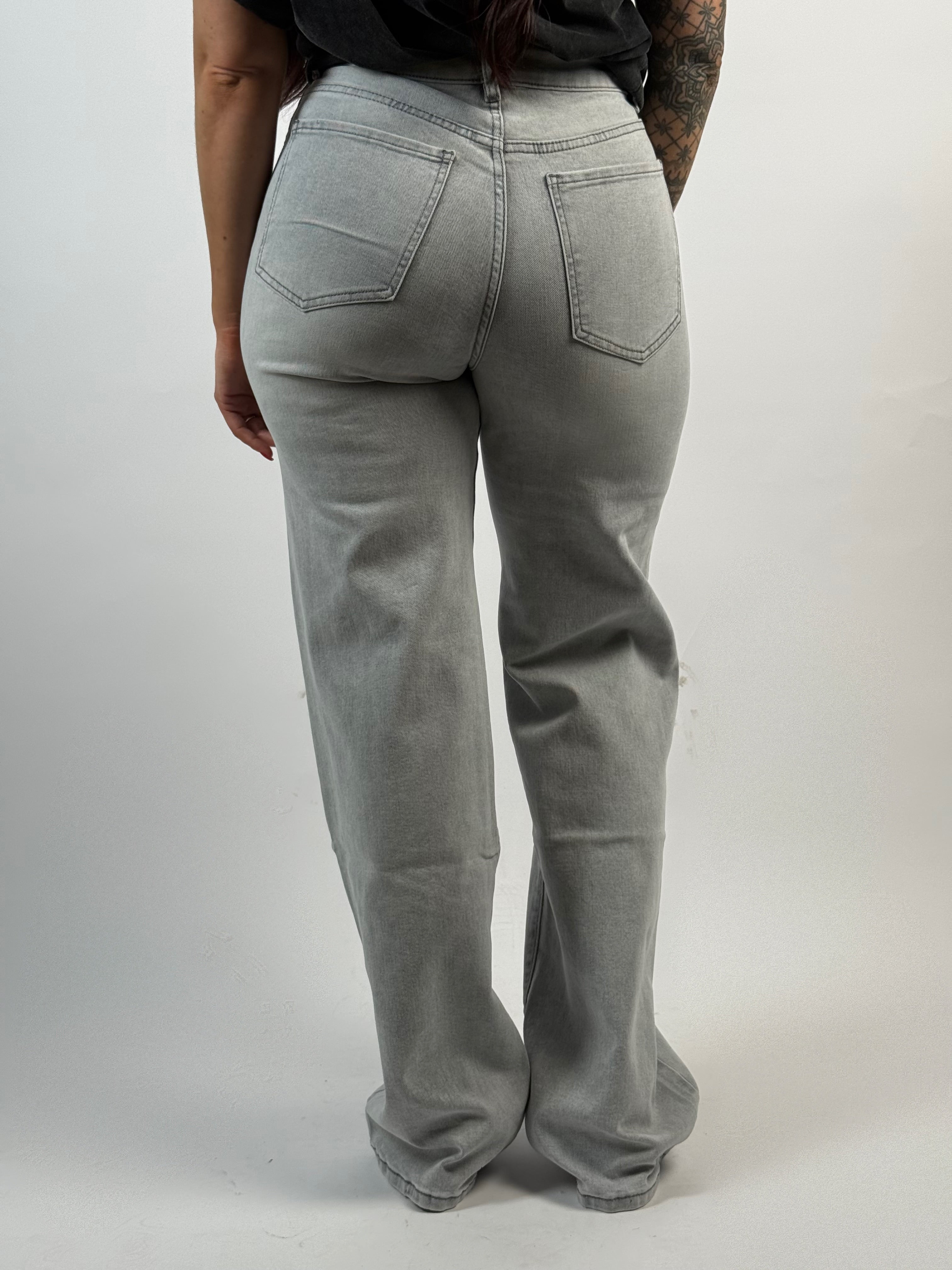 Jeans L 6416-2 Extra Long Straight Grijs