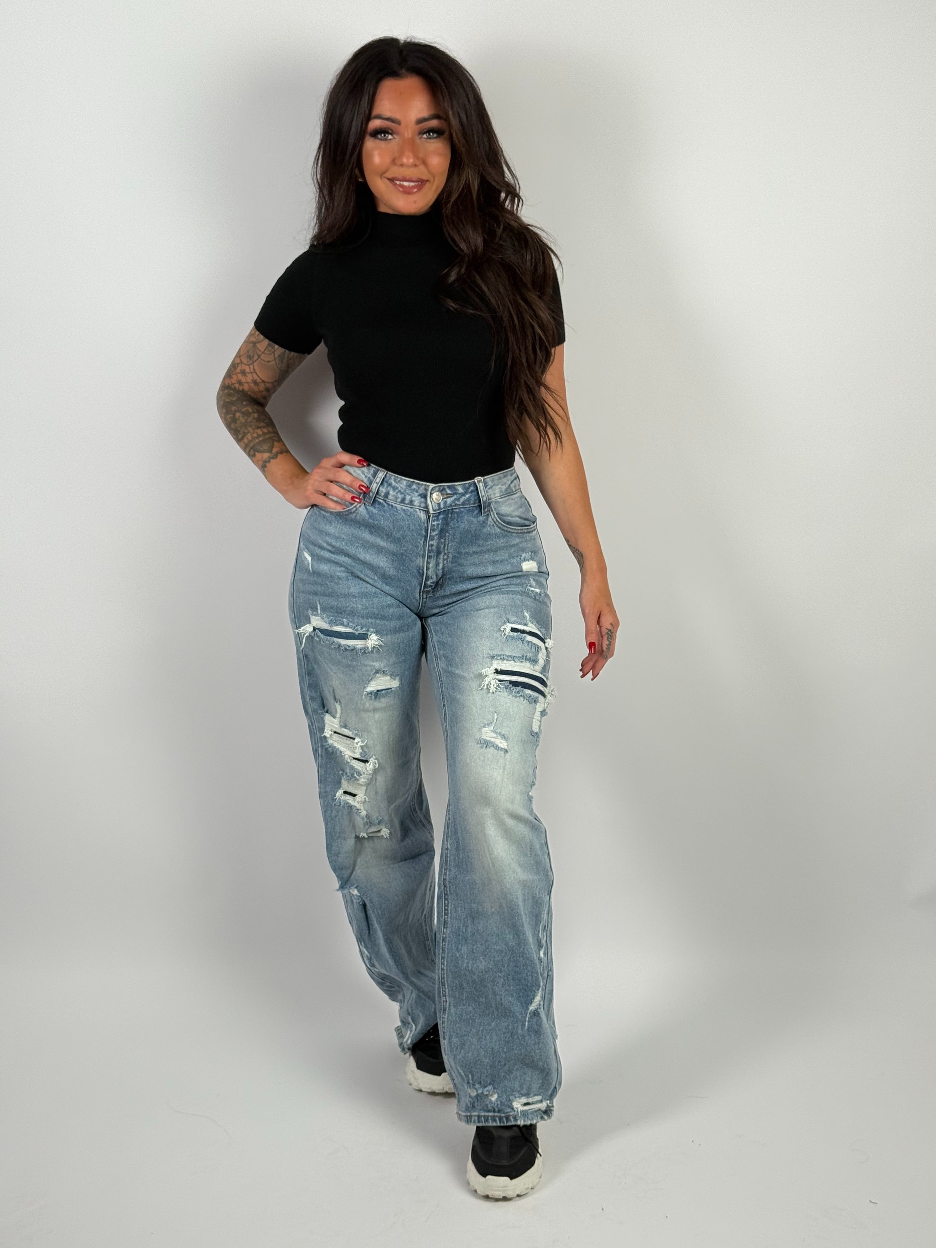 Jeans L 1171-1 Wide Leg Blauw