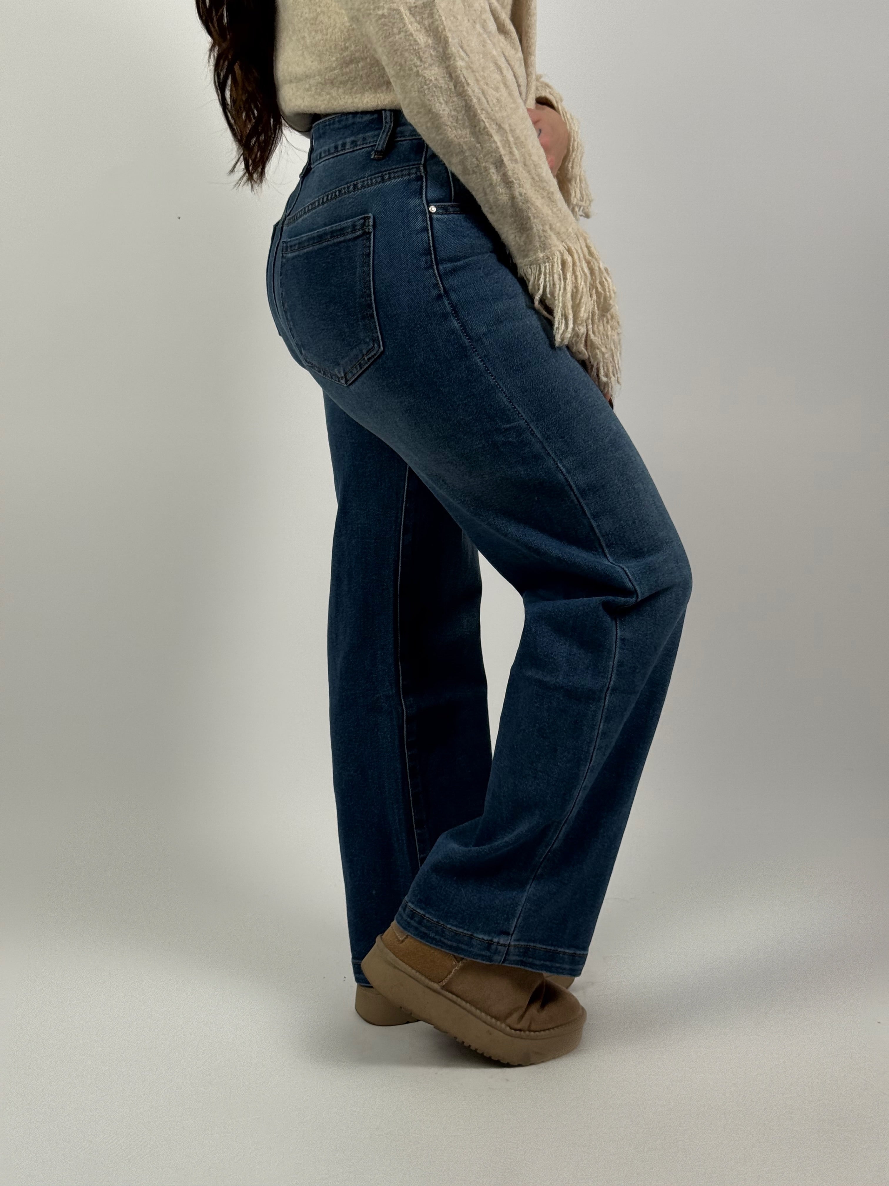 Jeans B 66186 Wide Leg Blauw