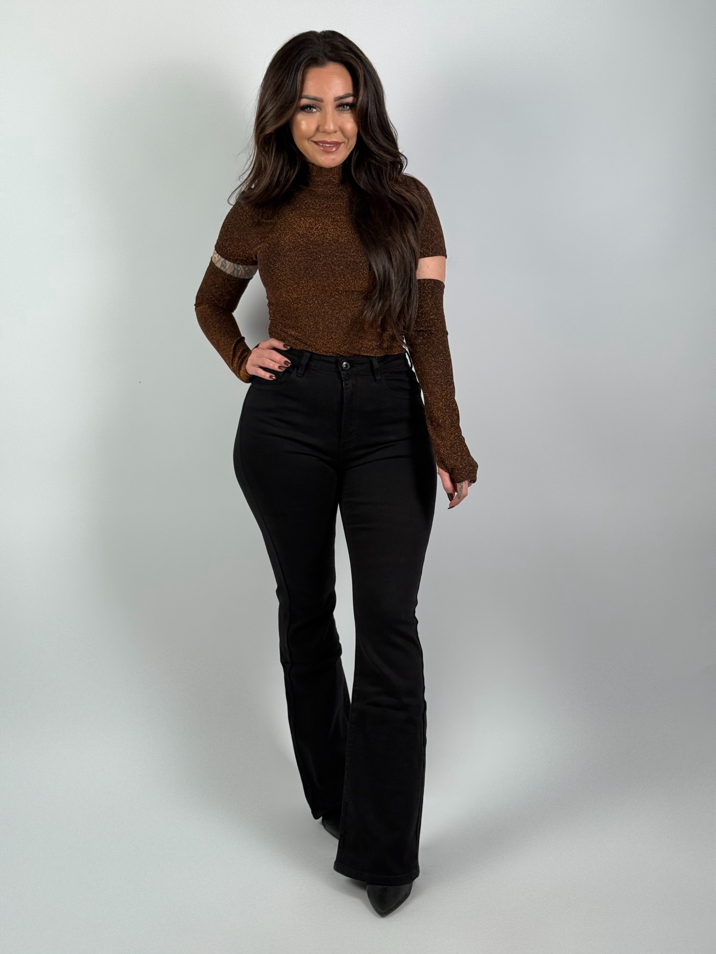 Jeans Flared L 6267-7 Zwart