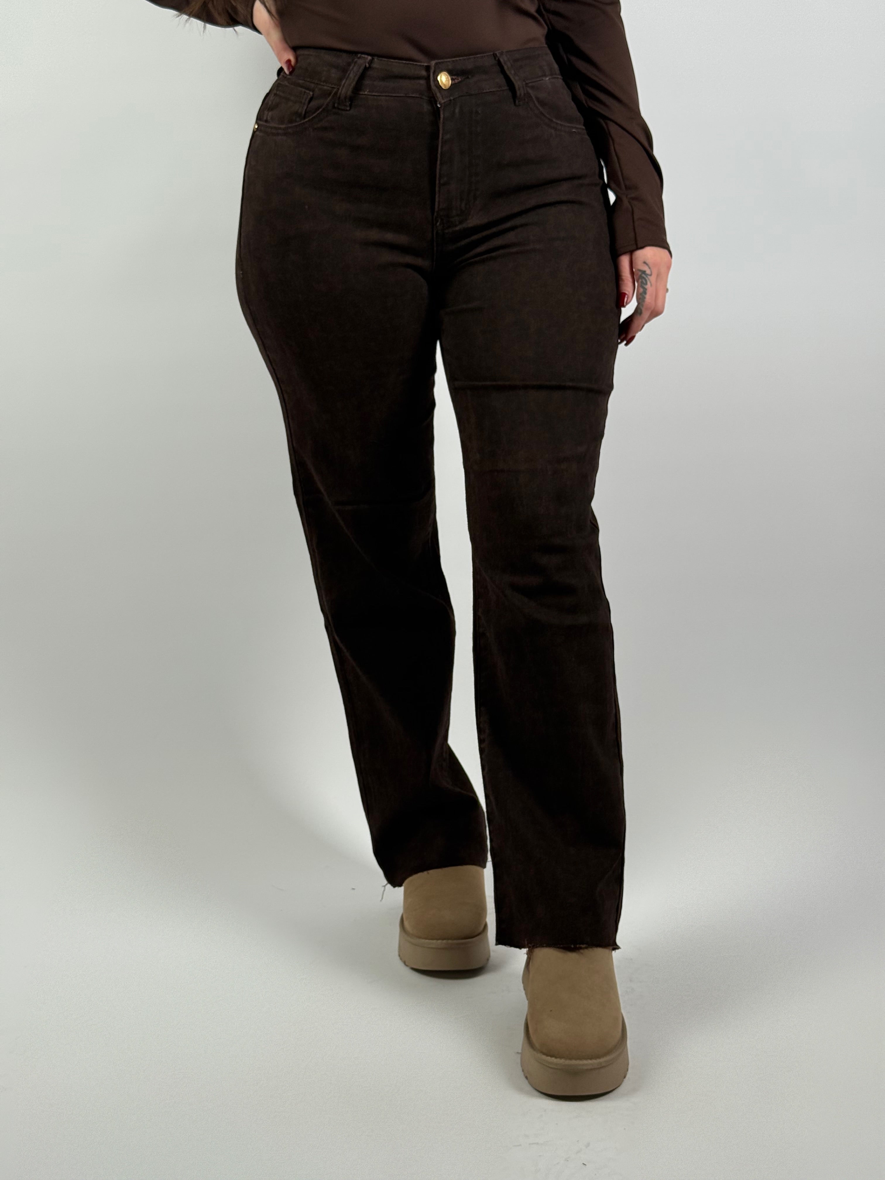 Jeans F 2328 Leo Straight Bruin