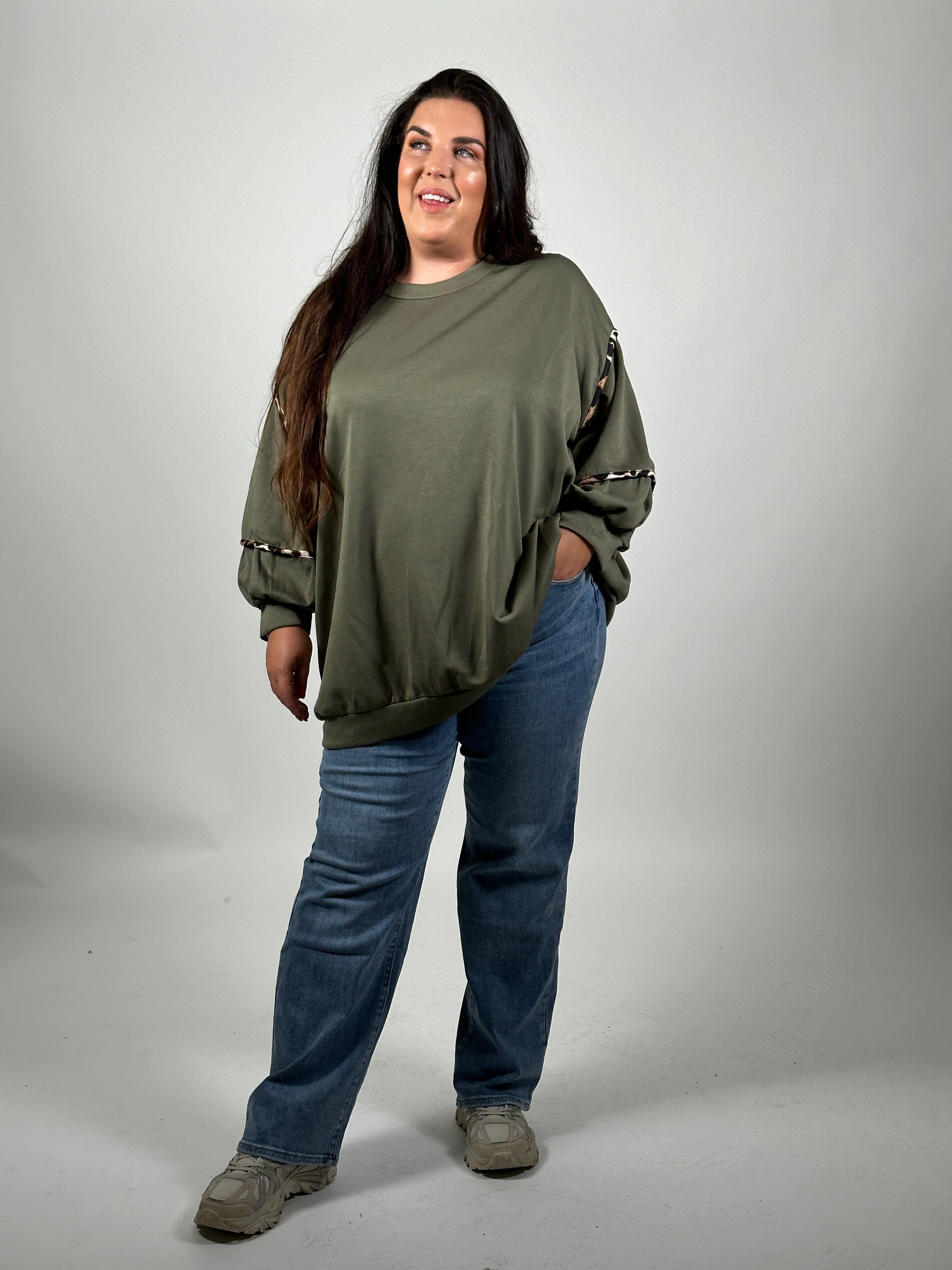 Trui Plus Size Leo Groen