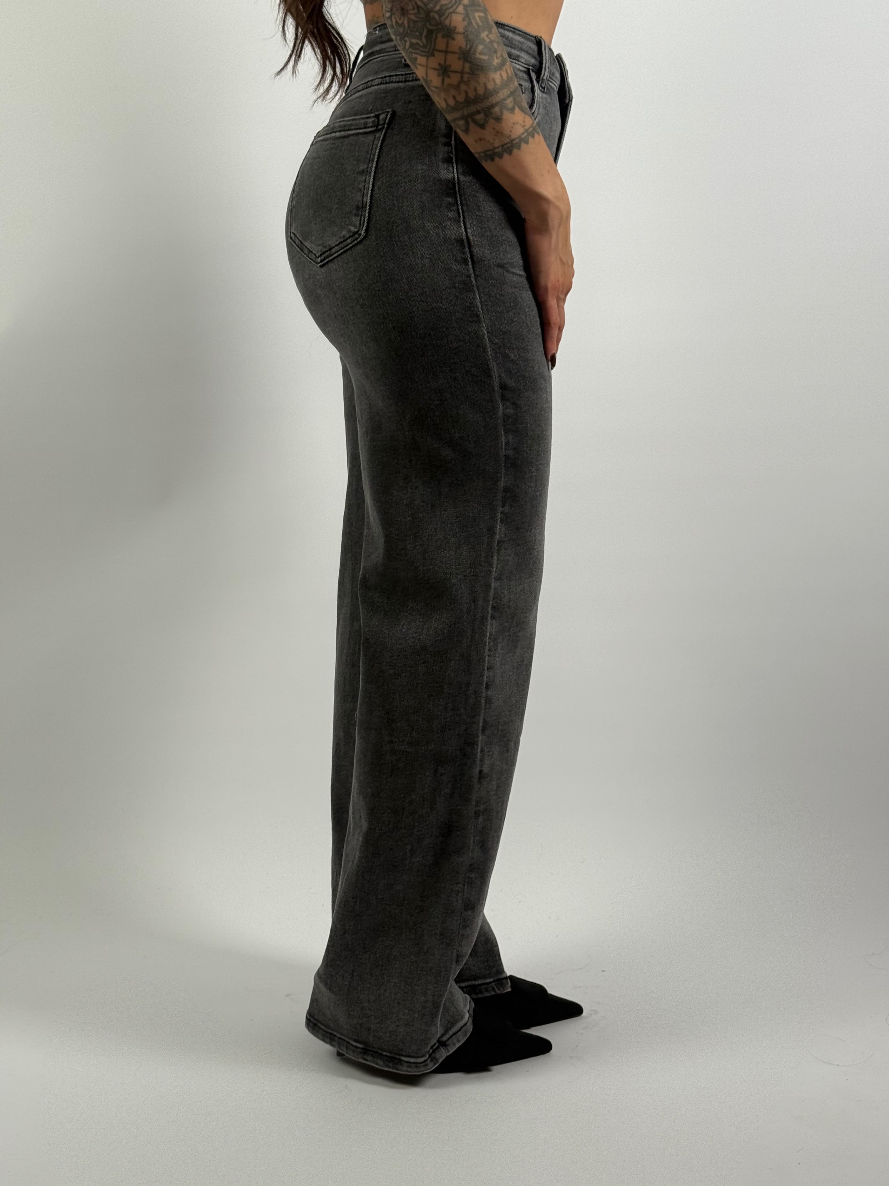 Jeans H 5350-5 Wide Leg Grijs