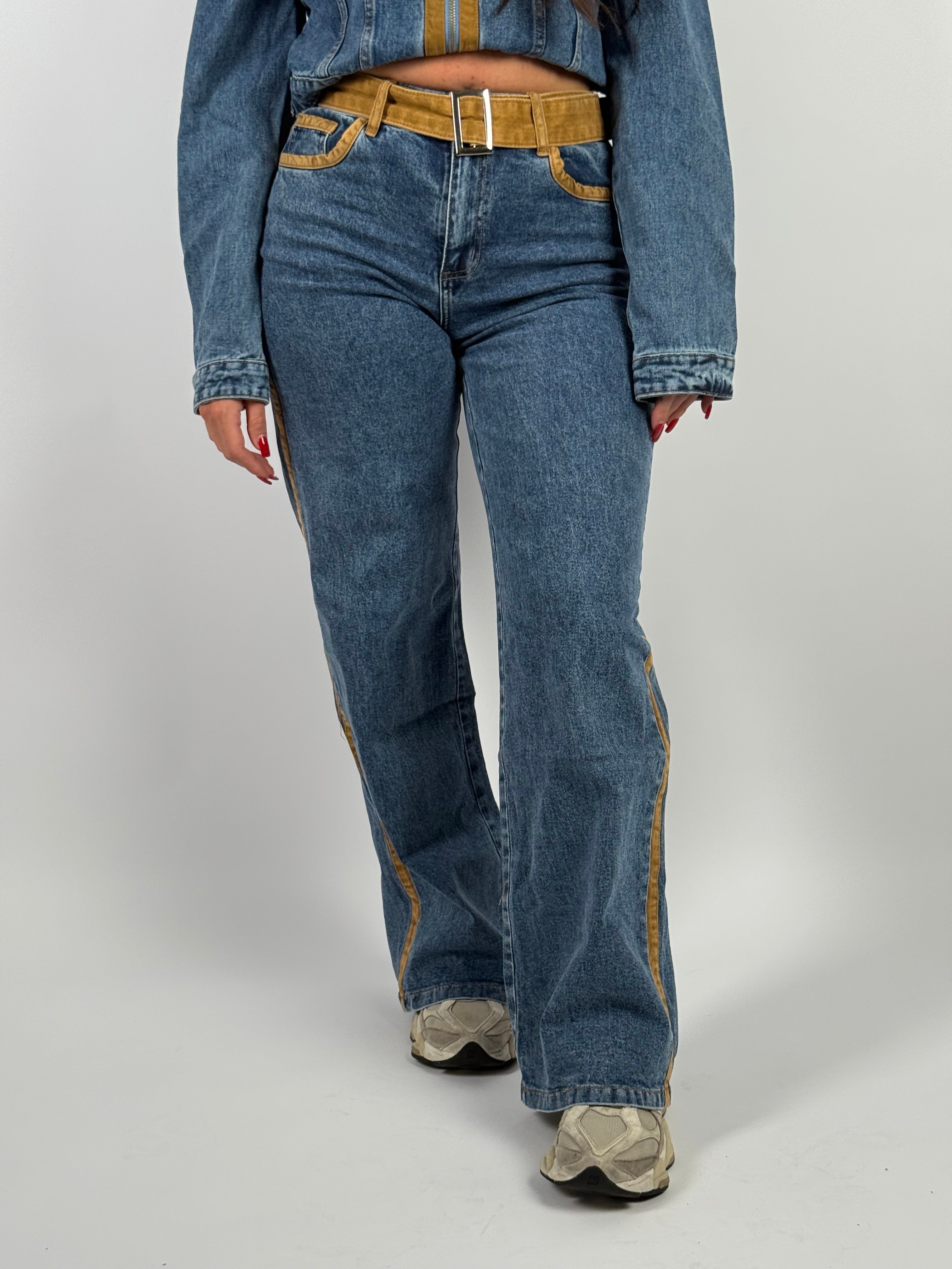 Jeans L 1168-60 Wide Leg Blauw