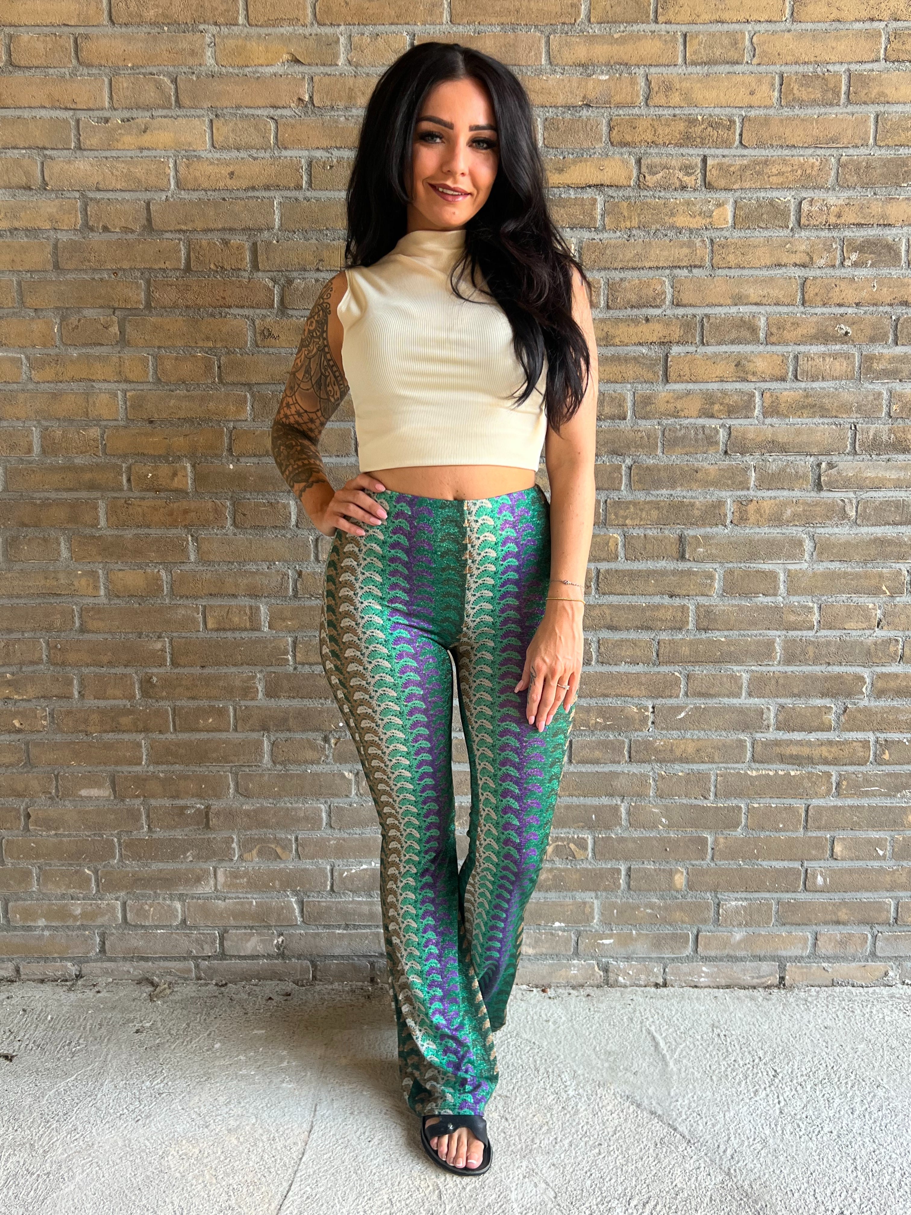 Pants Print Blue