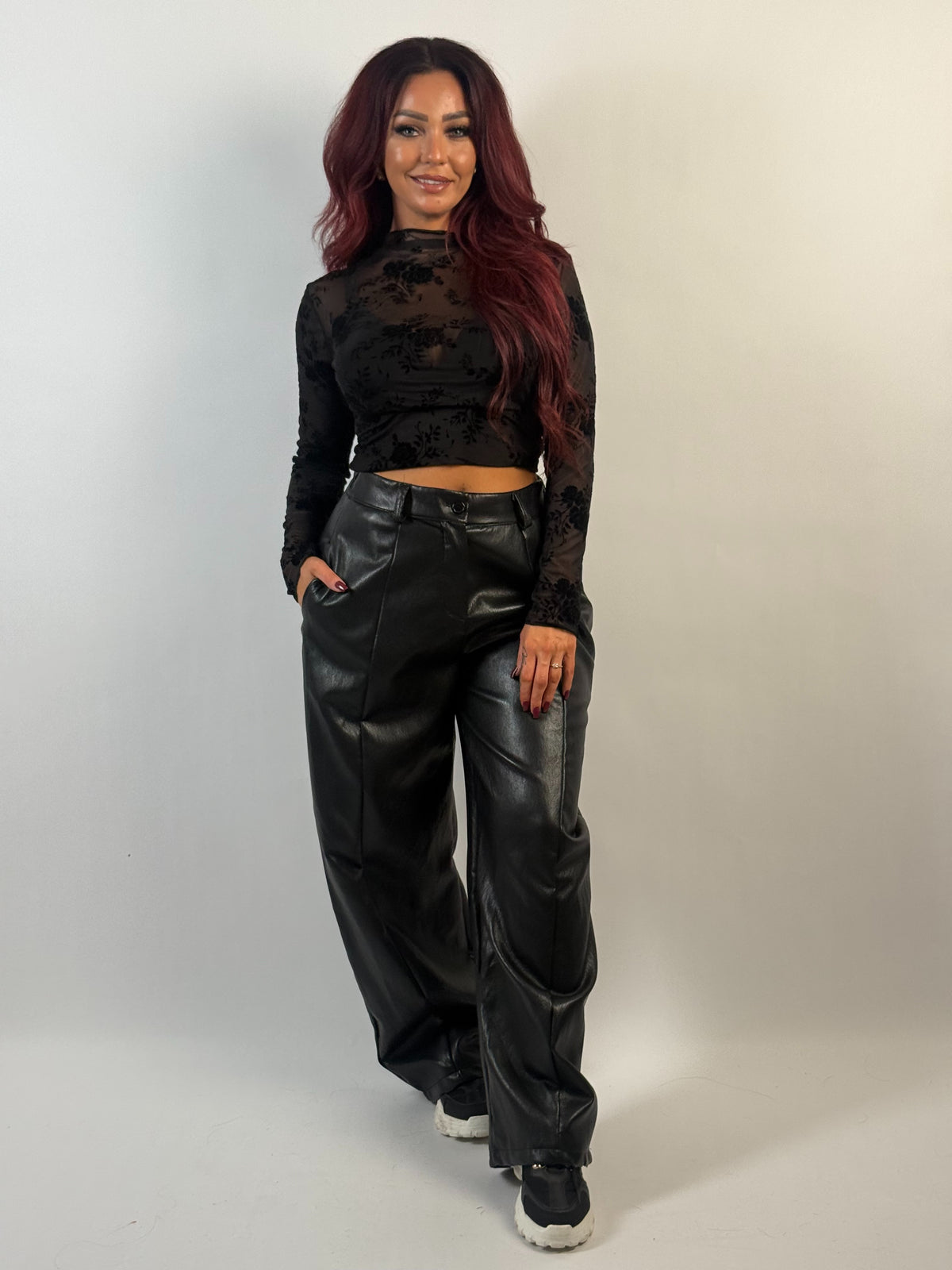 Top Mesh Flow Zwart