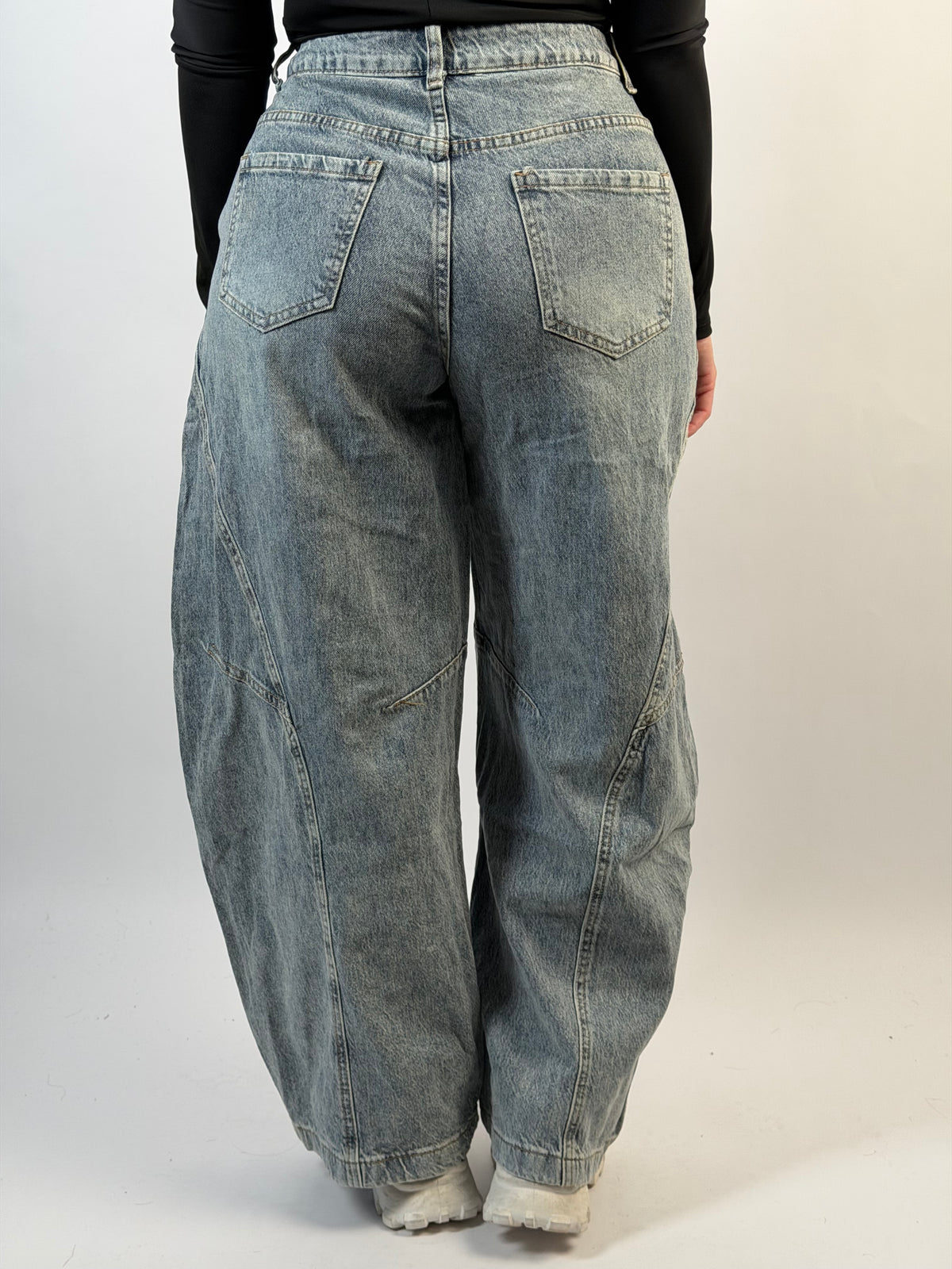 Jeans V 1587 Overslag Balloon Blauw
