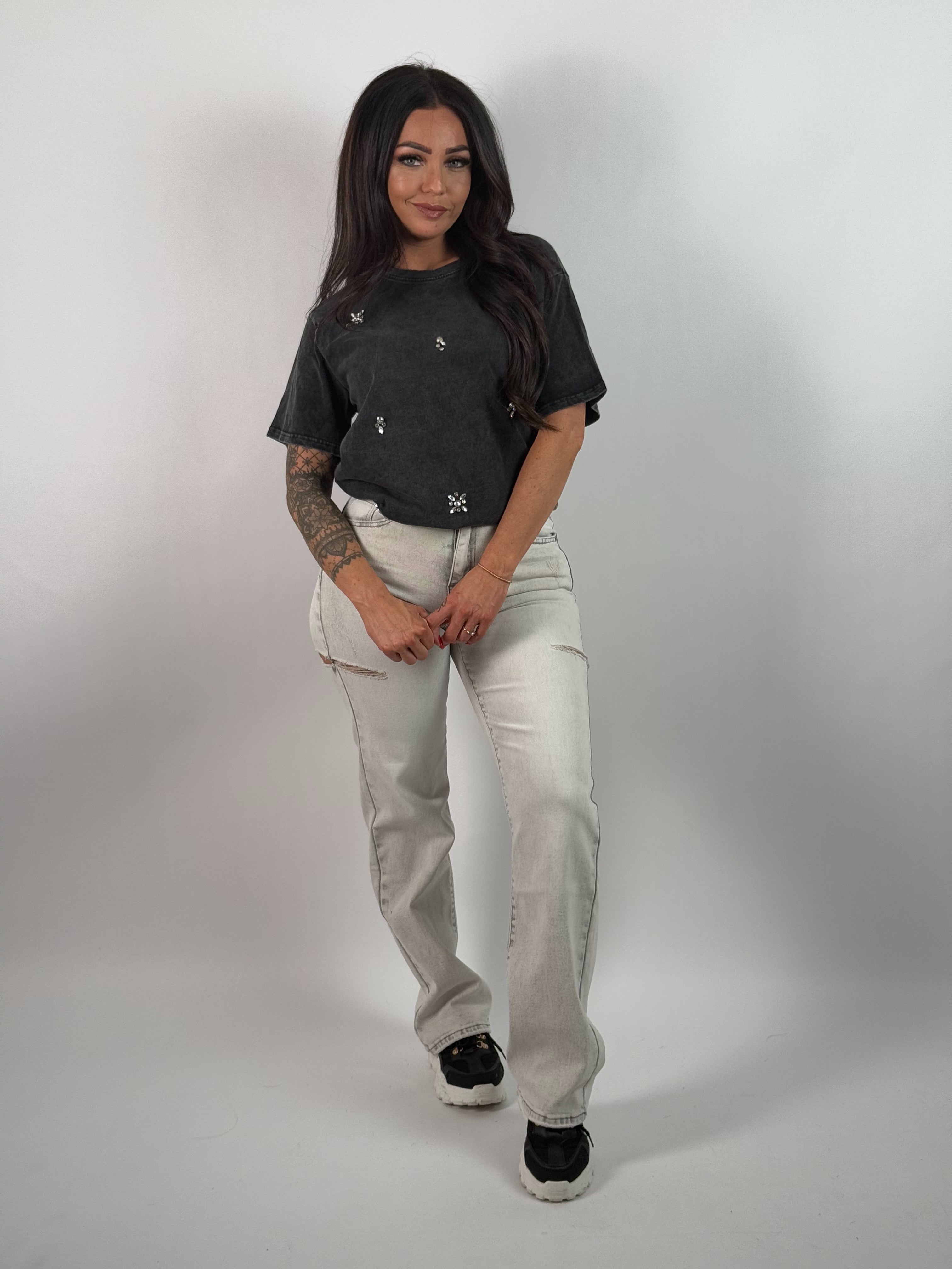 Shirt Shiny 6169 Zwart