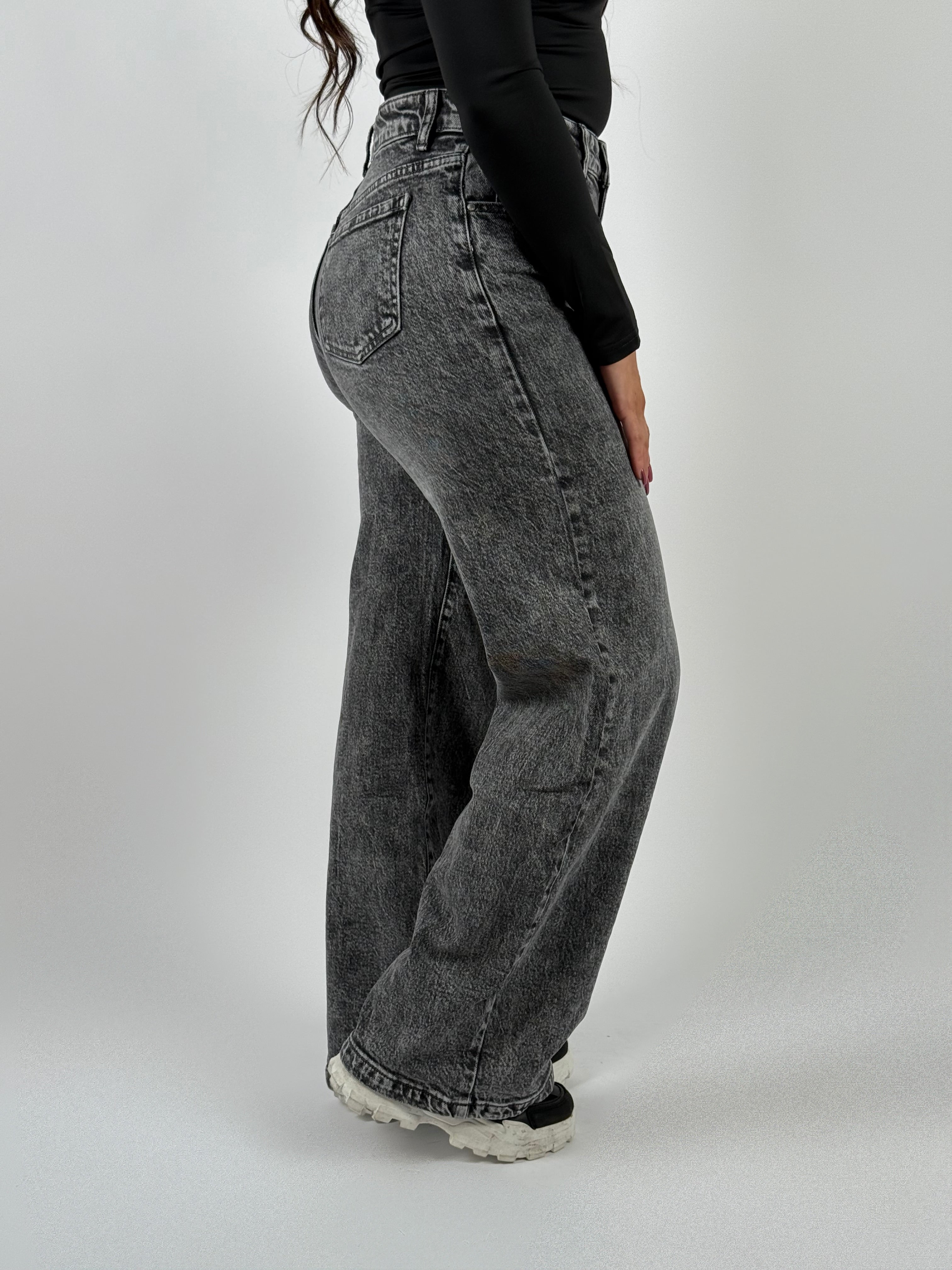 Jeans B 66193 Wide Leg Grijs