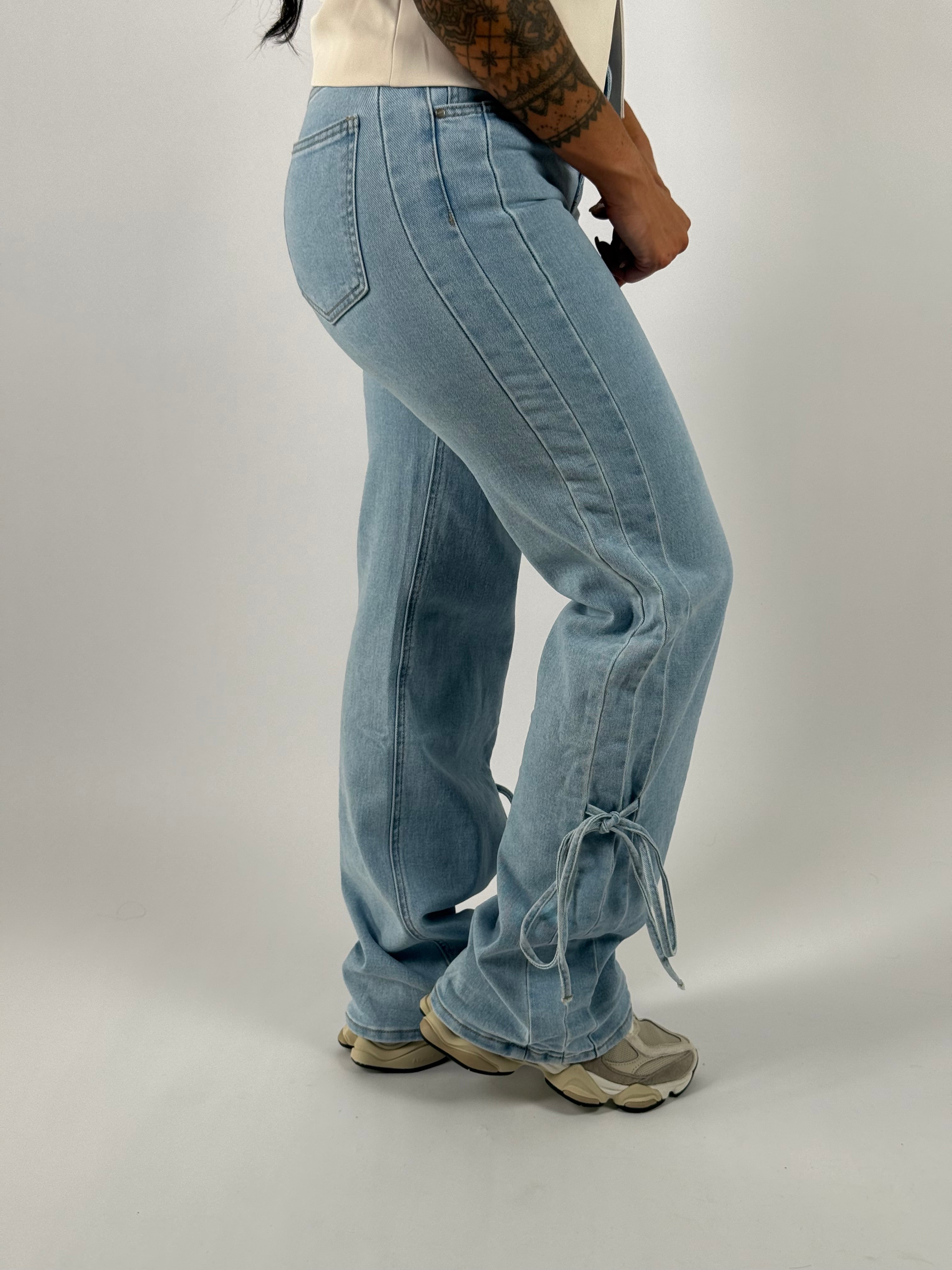 Jeans R 3056 Strik Wide Leg Blauw