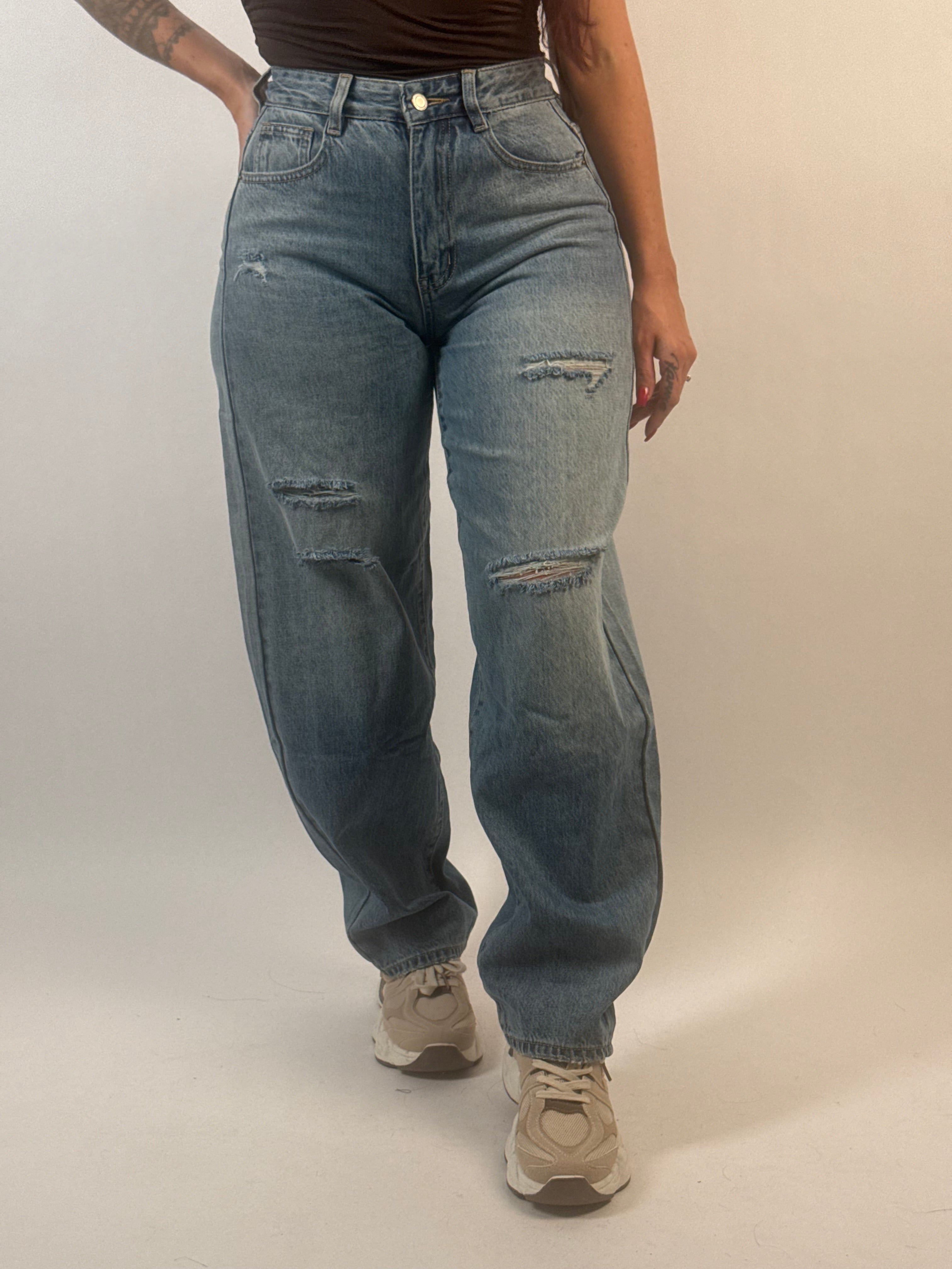 Jeans L 6064-2 Balloon Blauw