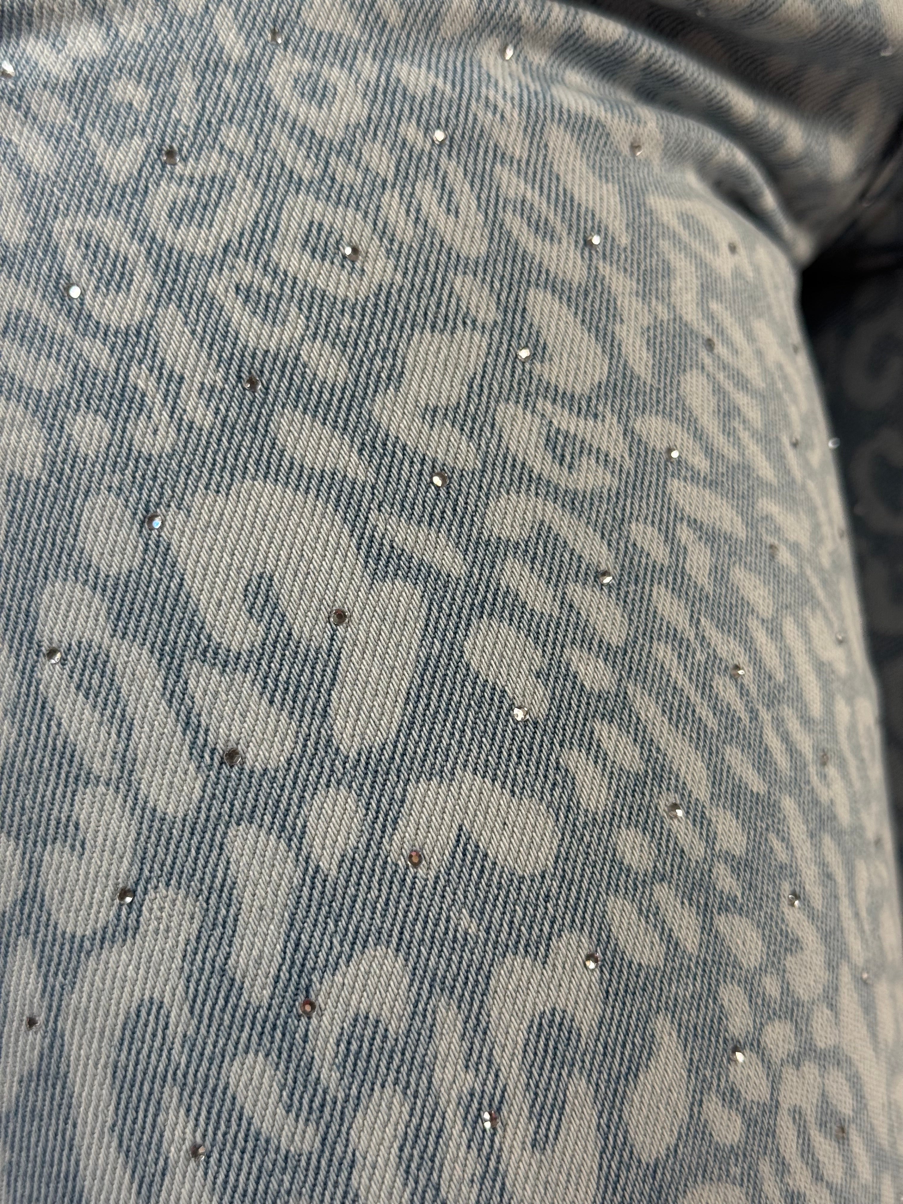 Jeans D 683 Leo Glitter Wide Blauw