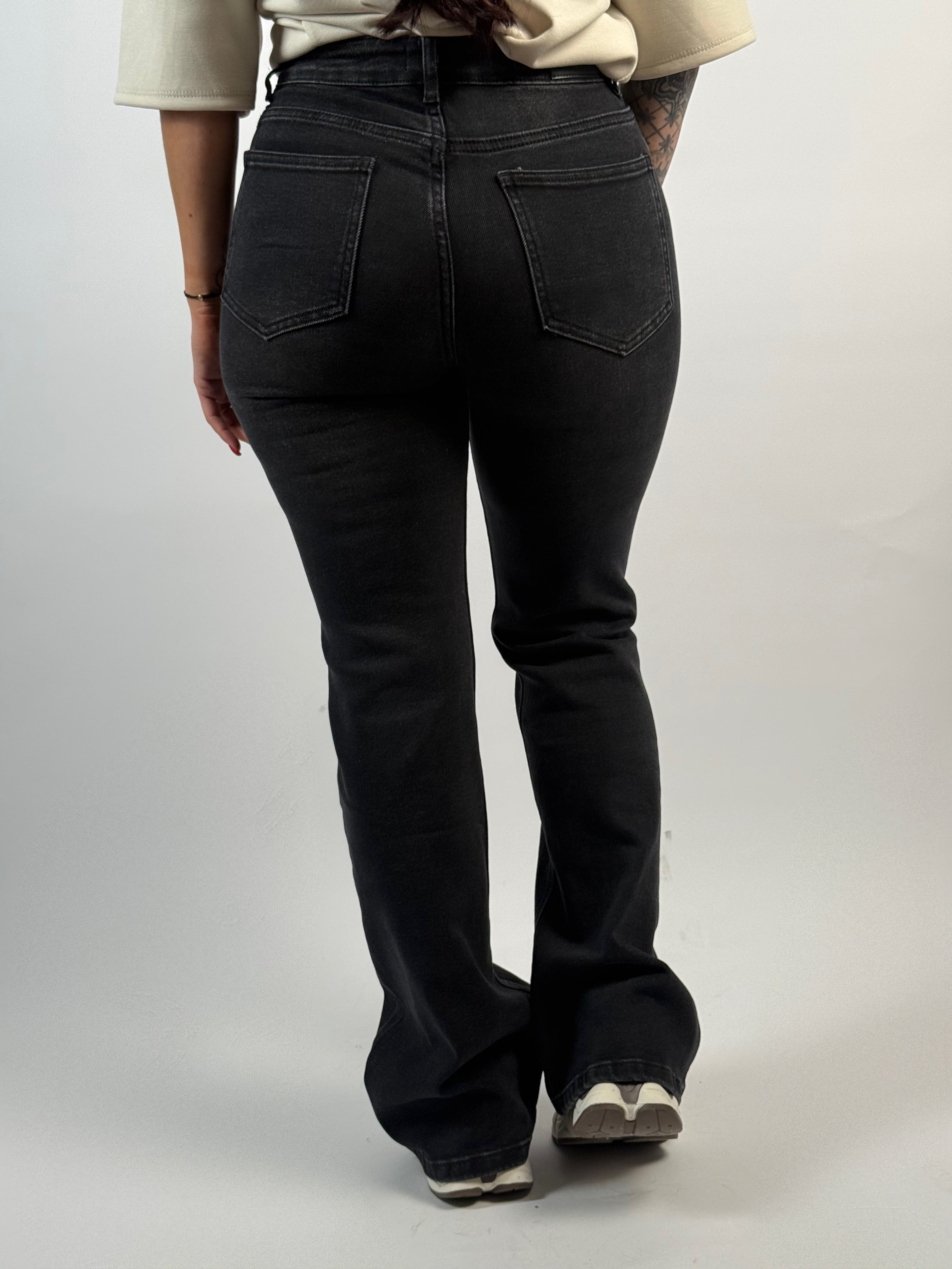 Jeans K Flared 807-10 D. Grijs