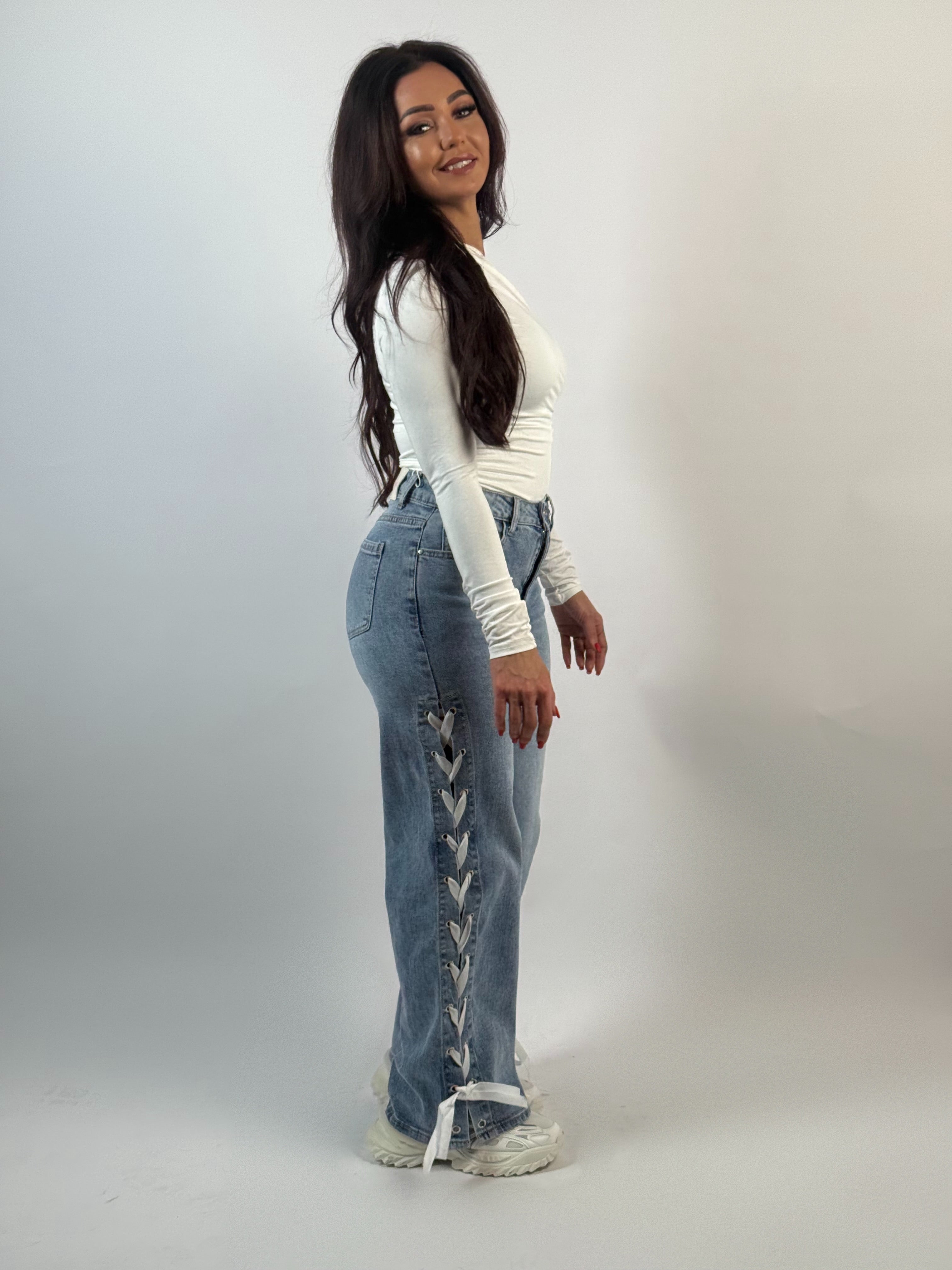 Jeans D 226 Veter Wide Blauw is