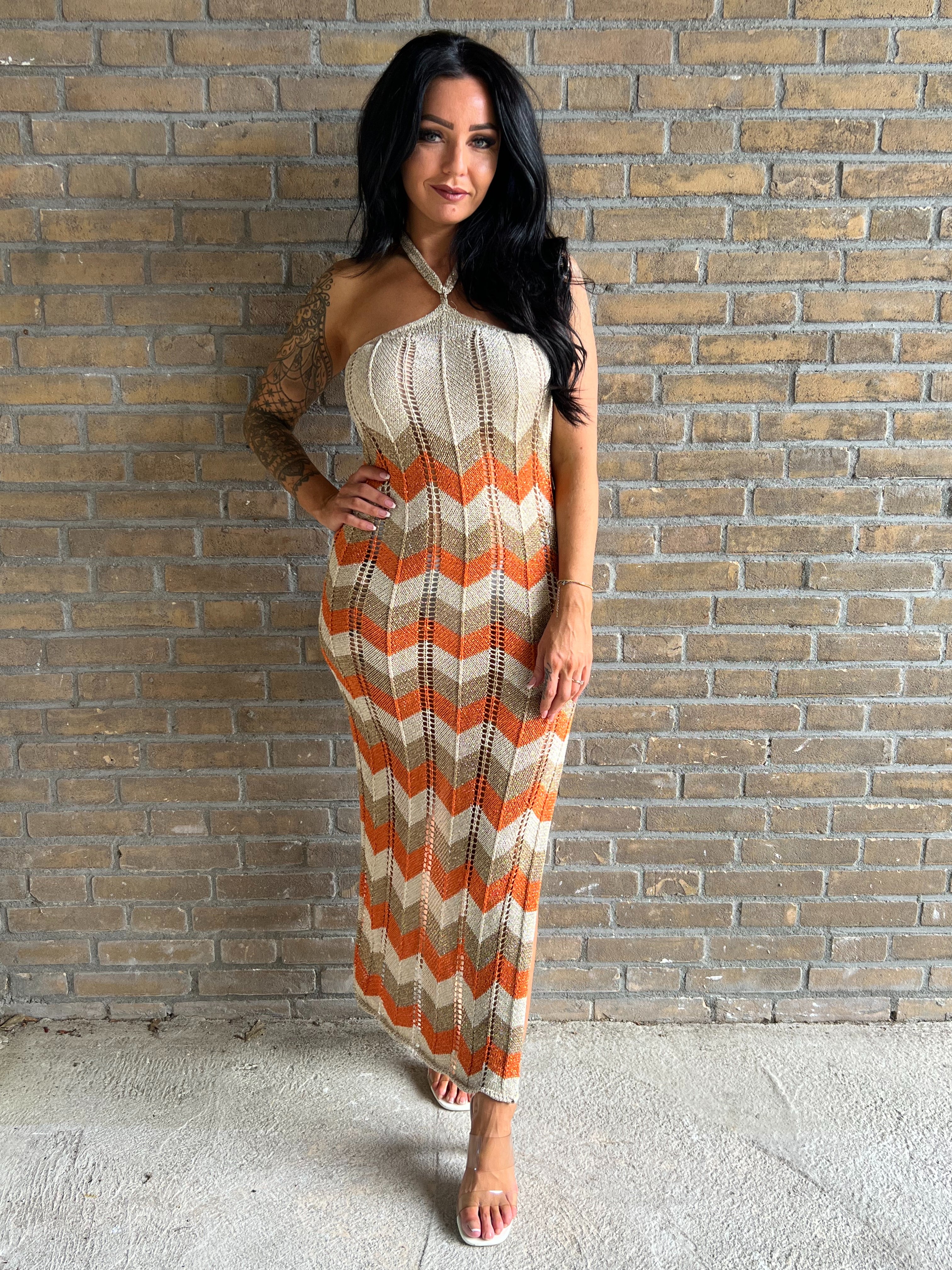 Dress Knit Gold/Orange