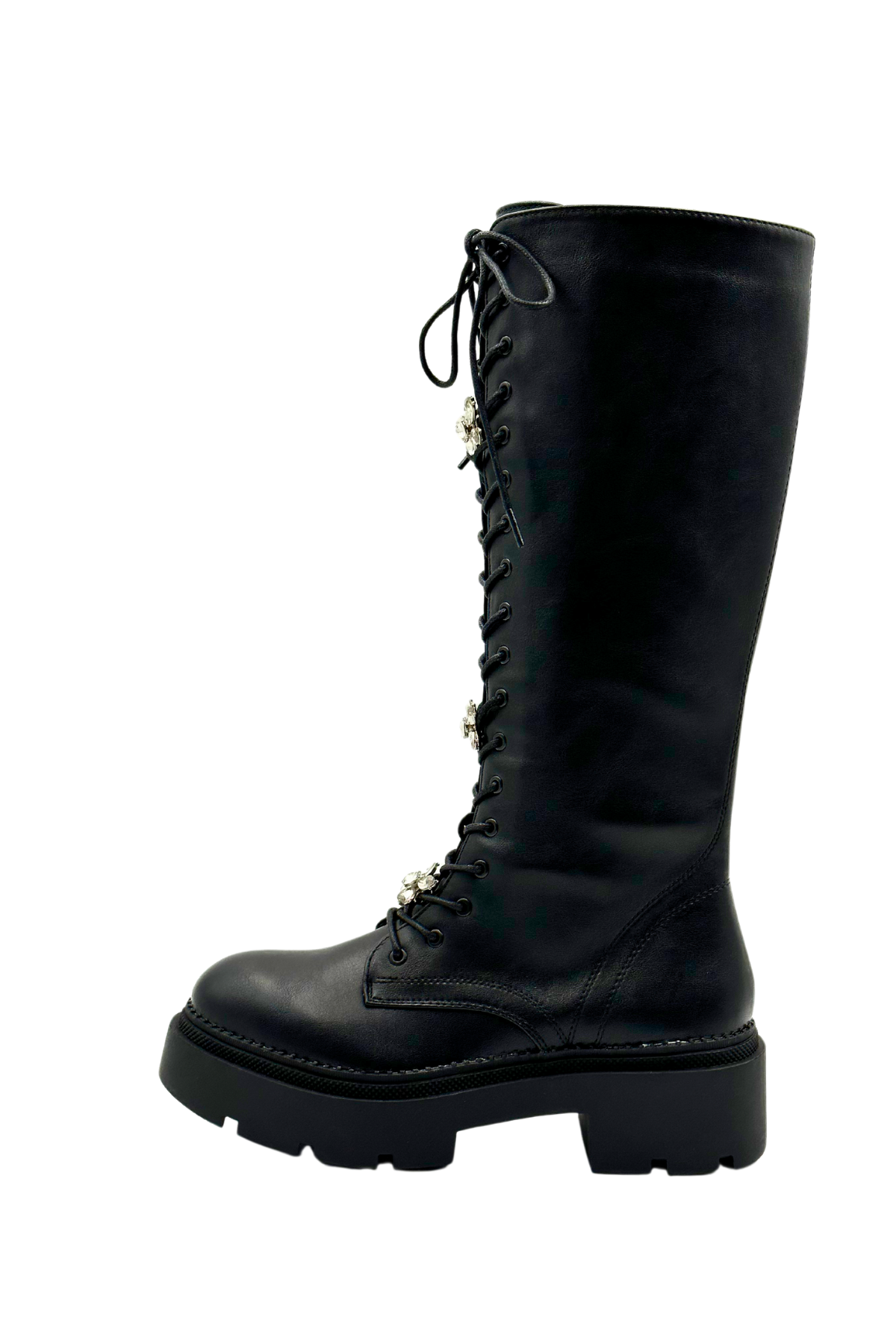 Boots Biker Glitter Zwart