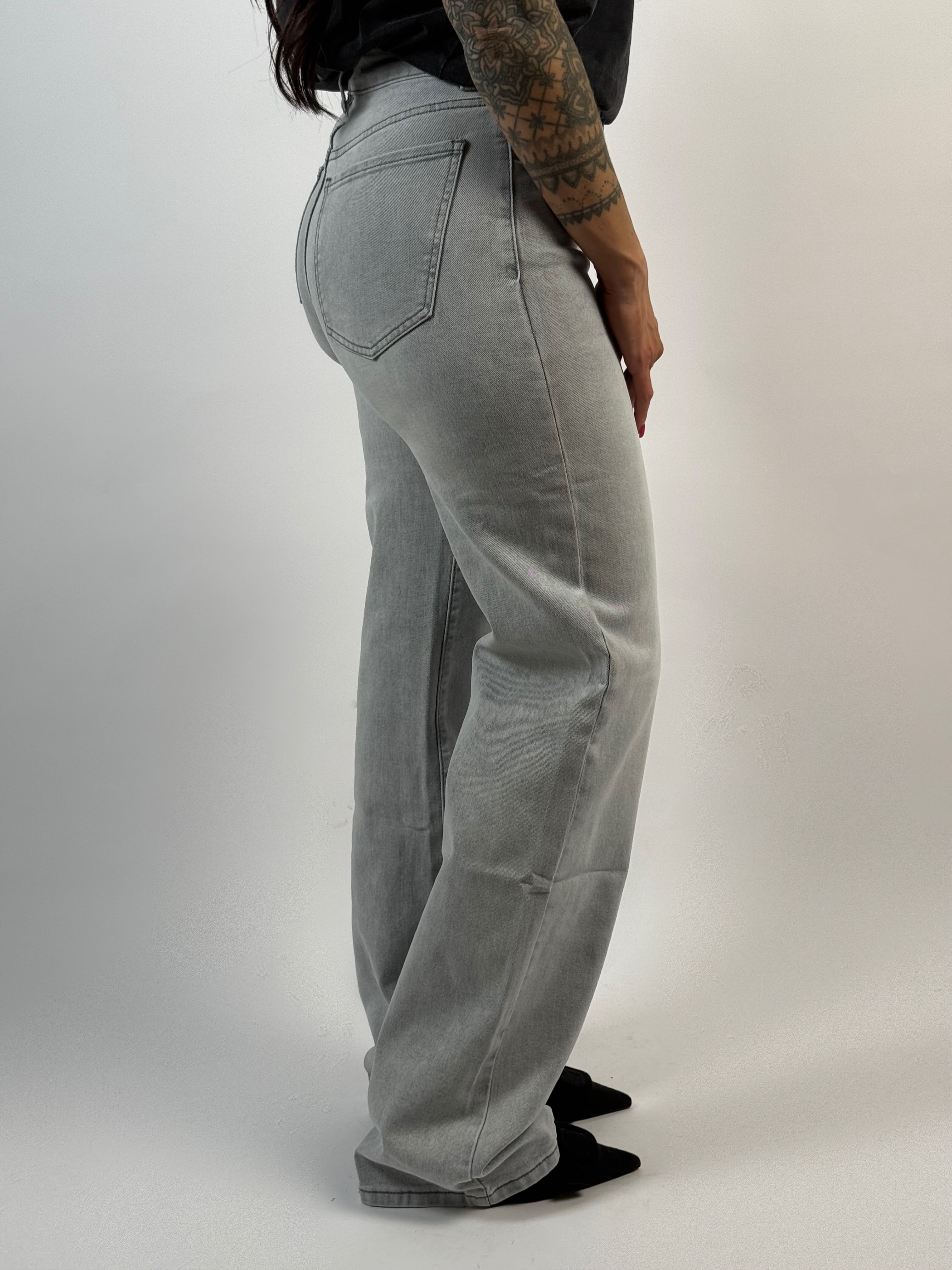 Jeans L 6416-2 Extra Long Straight Grijs
