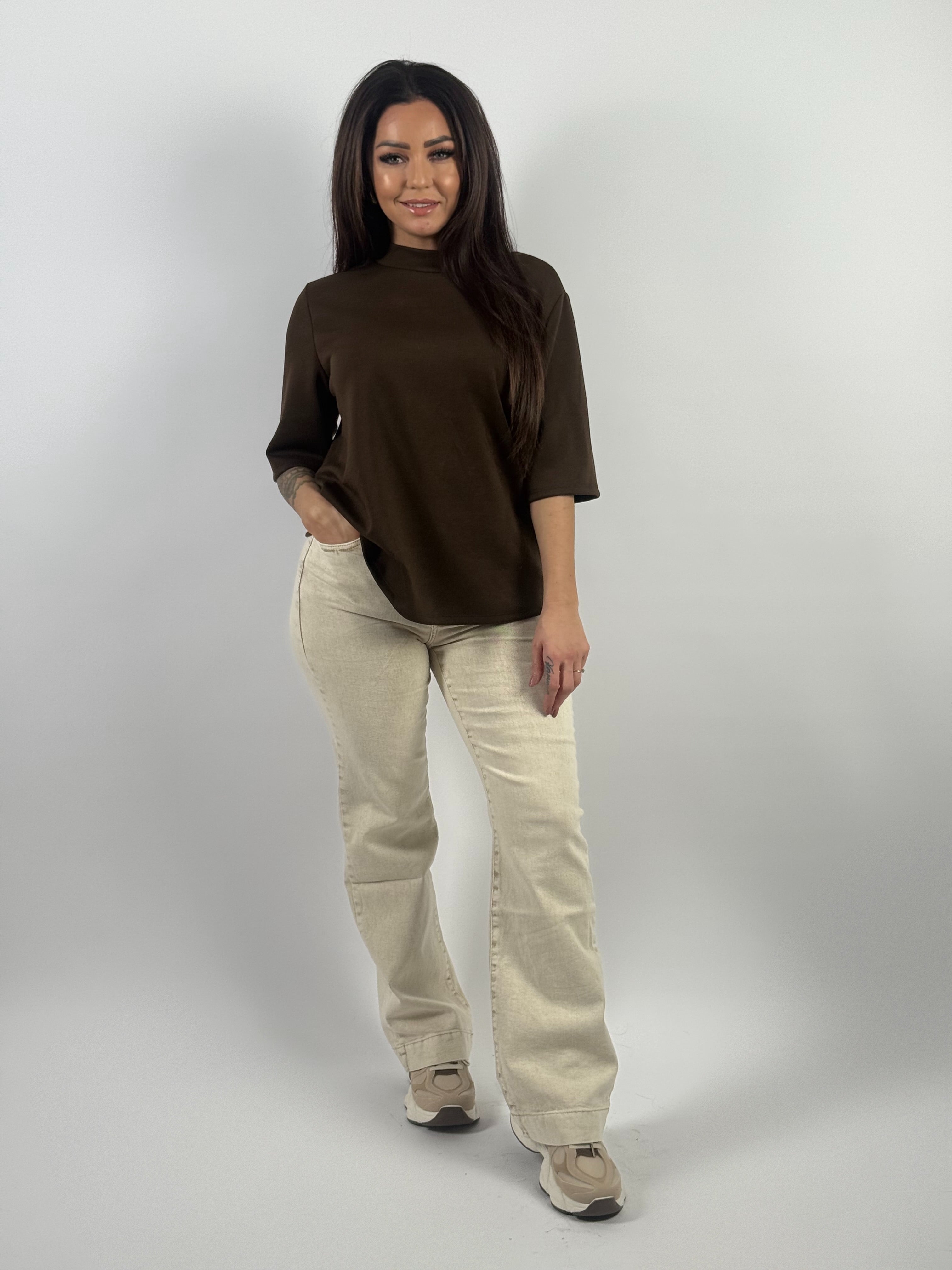 Jeans B 78225 Wide Leg Beige