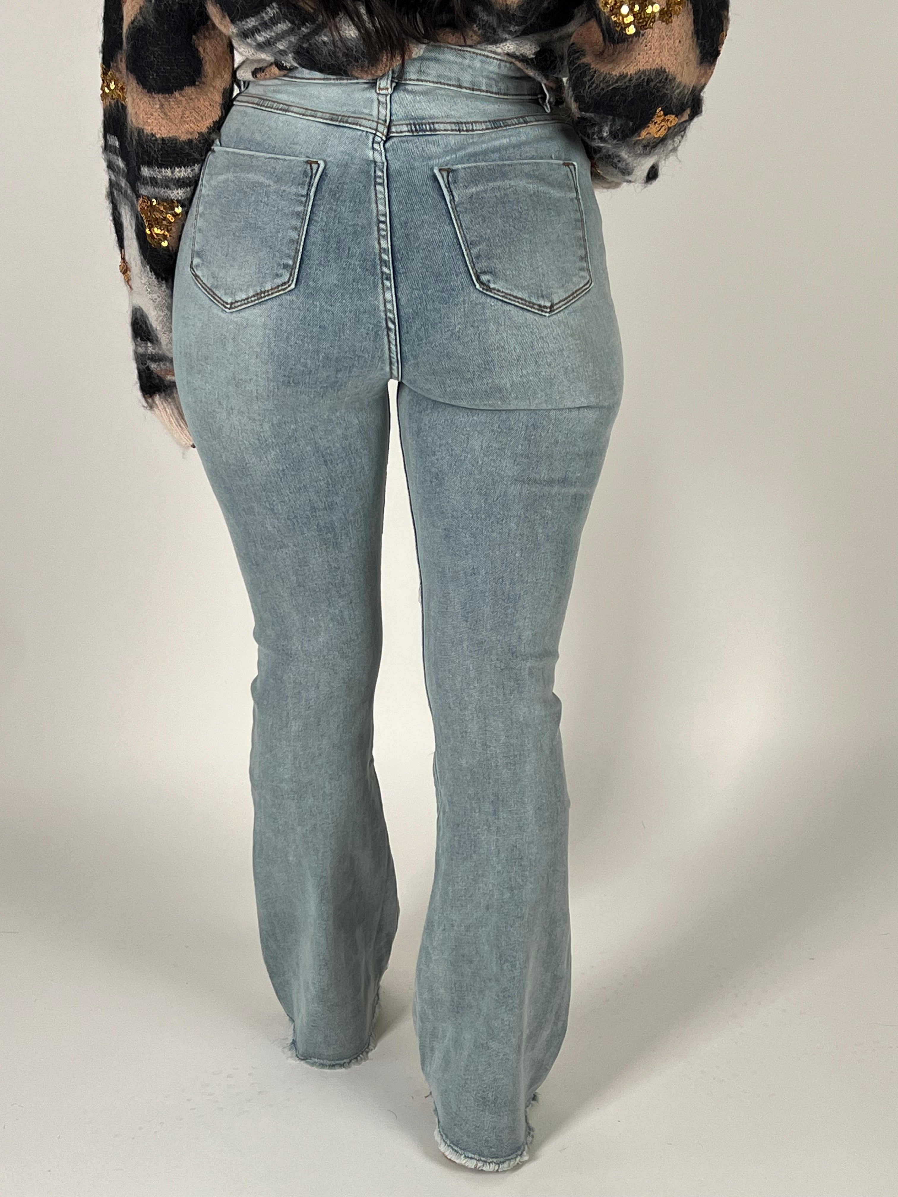 Jeans V 8194 Flared Blauw