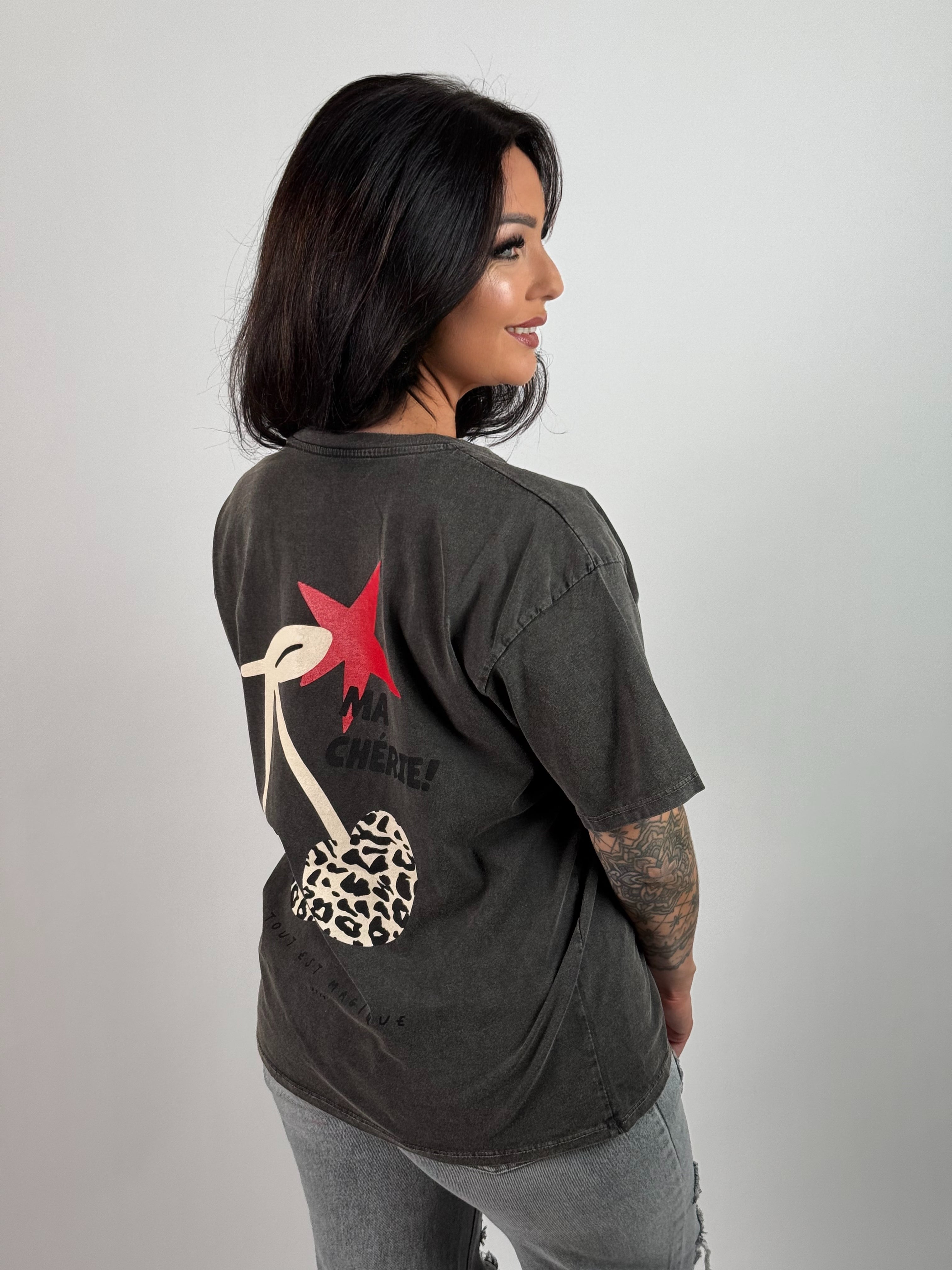 Shirt Cherry Grijs