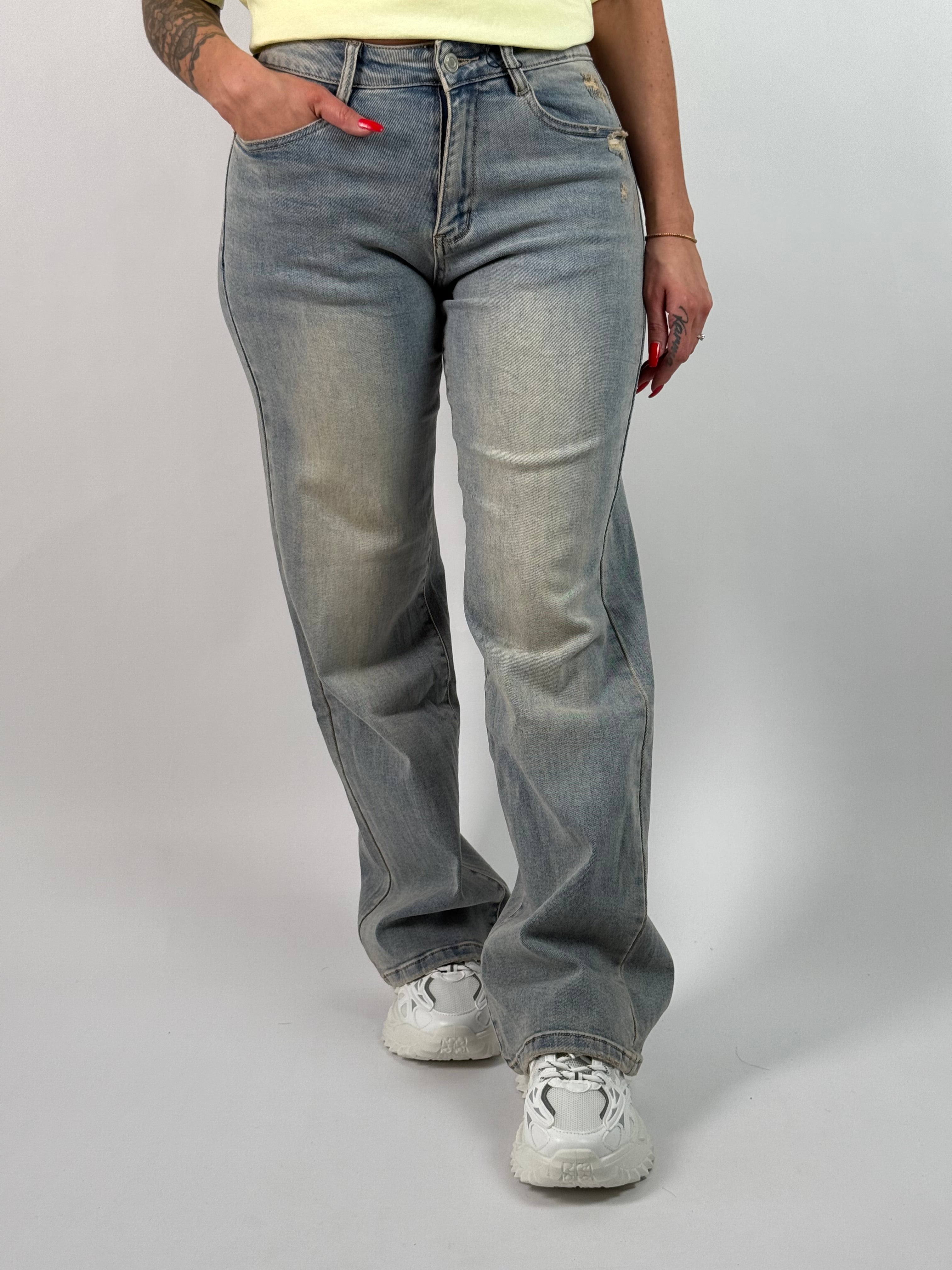 Jeans L 416-2 Wide Leg Blauw