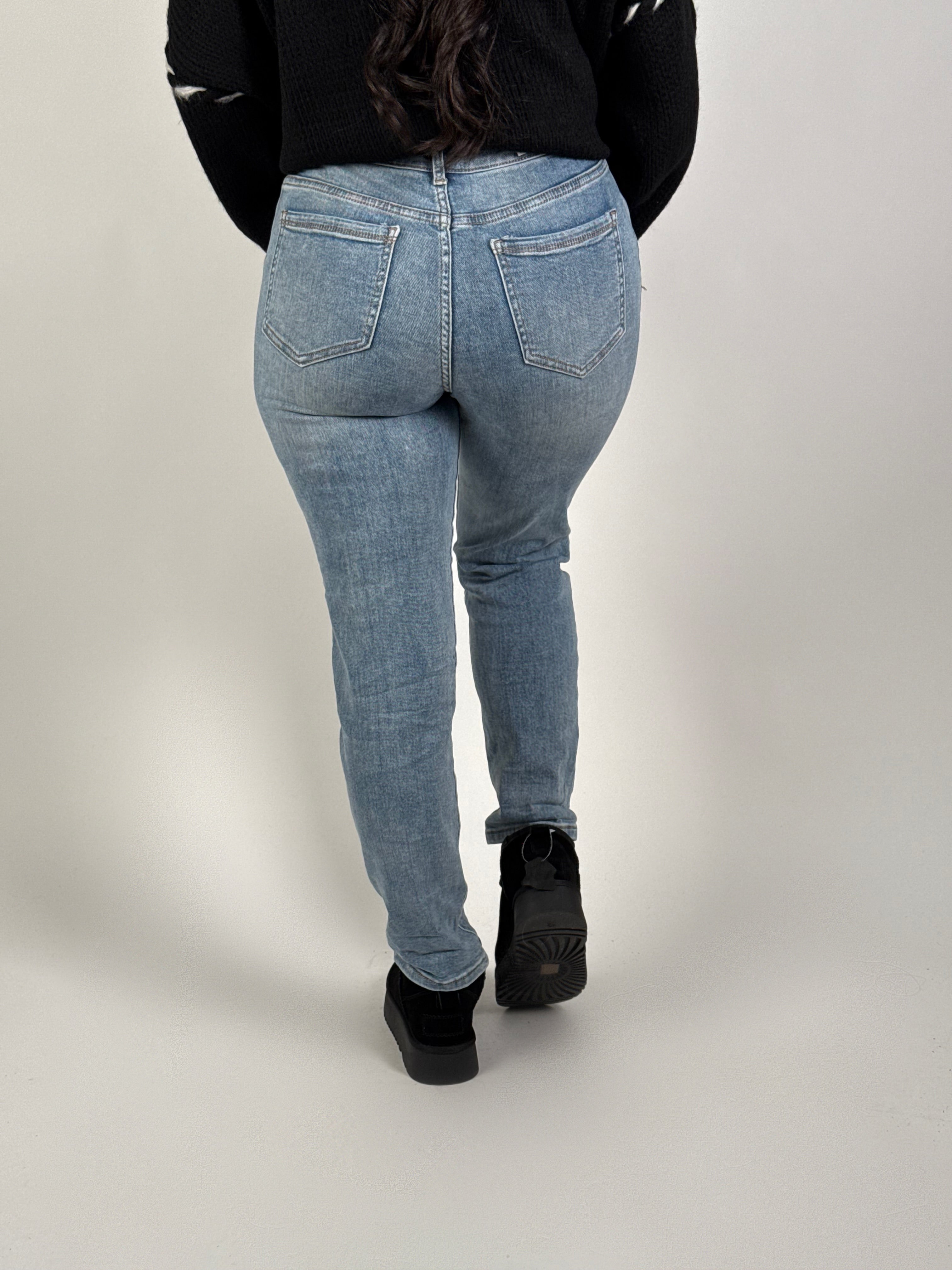 Jeans H 306-3 Mom Blauw