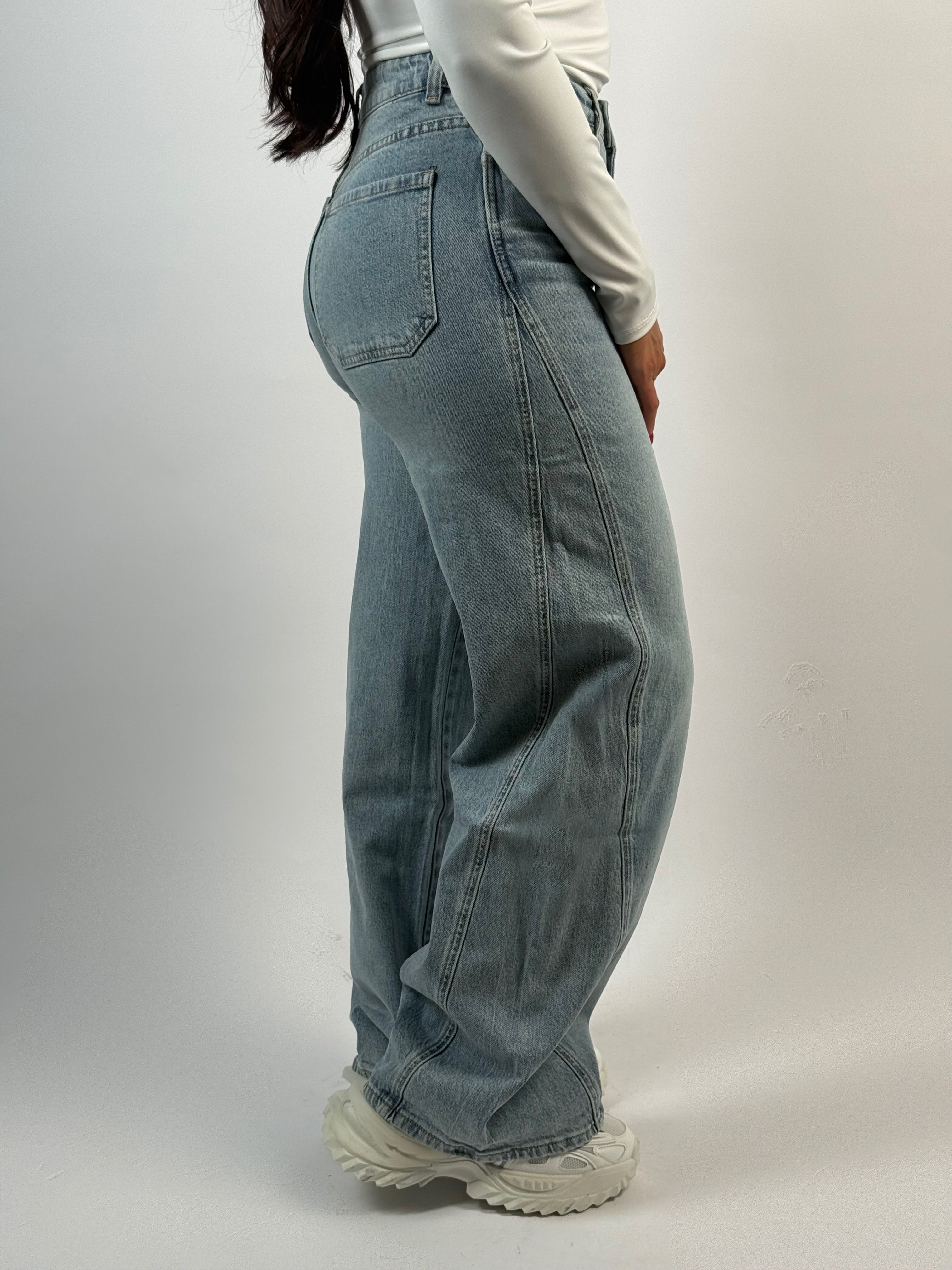 Jeans L 6081 Wide Leg Blauw