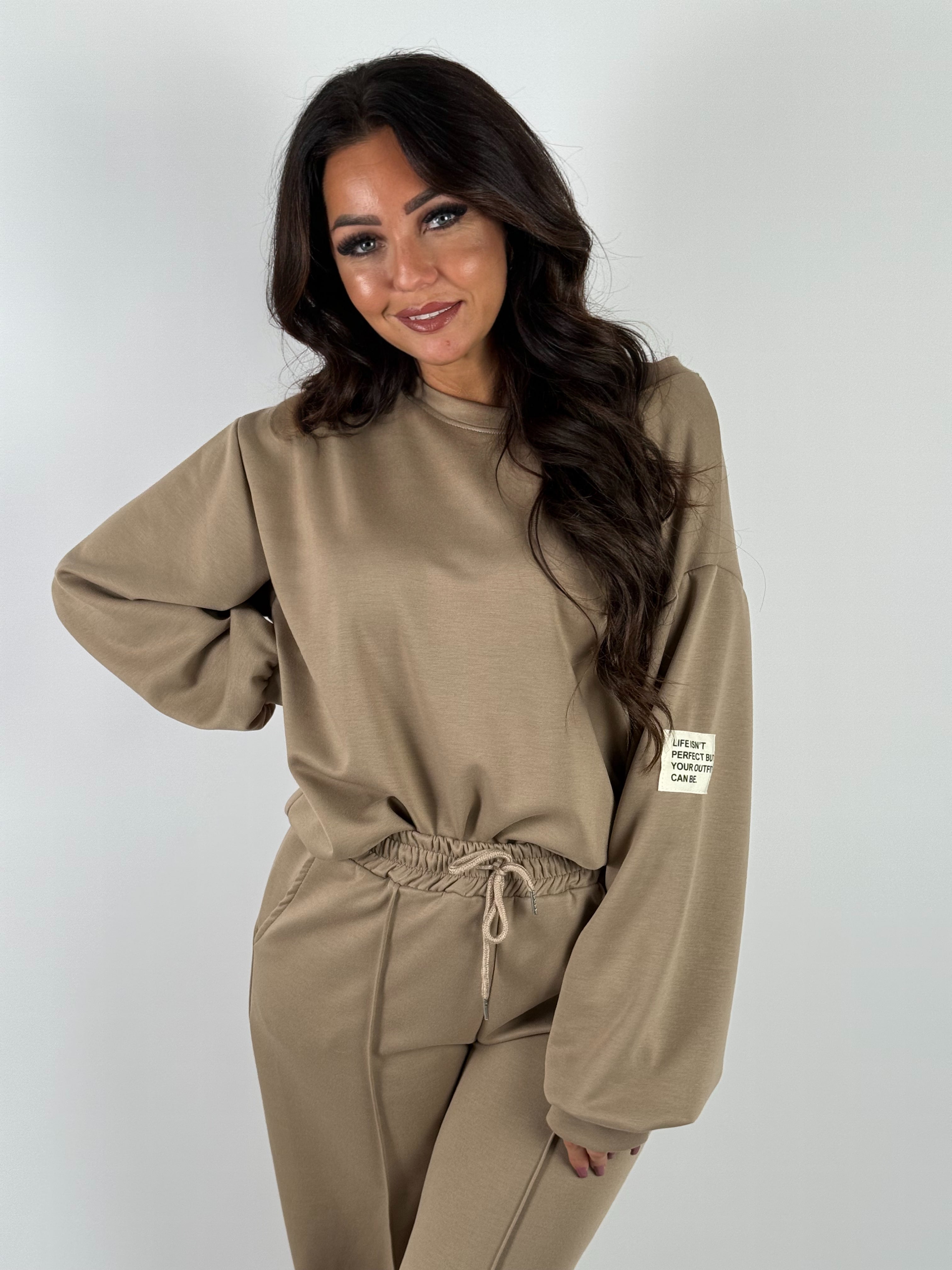 Set Jogg Label Taupe