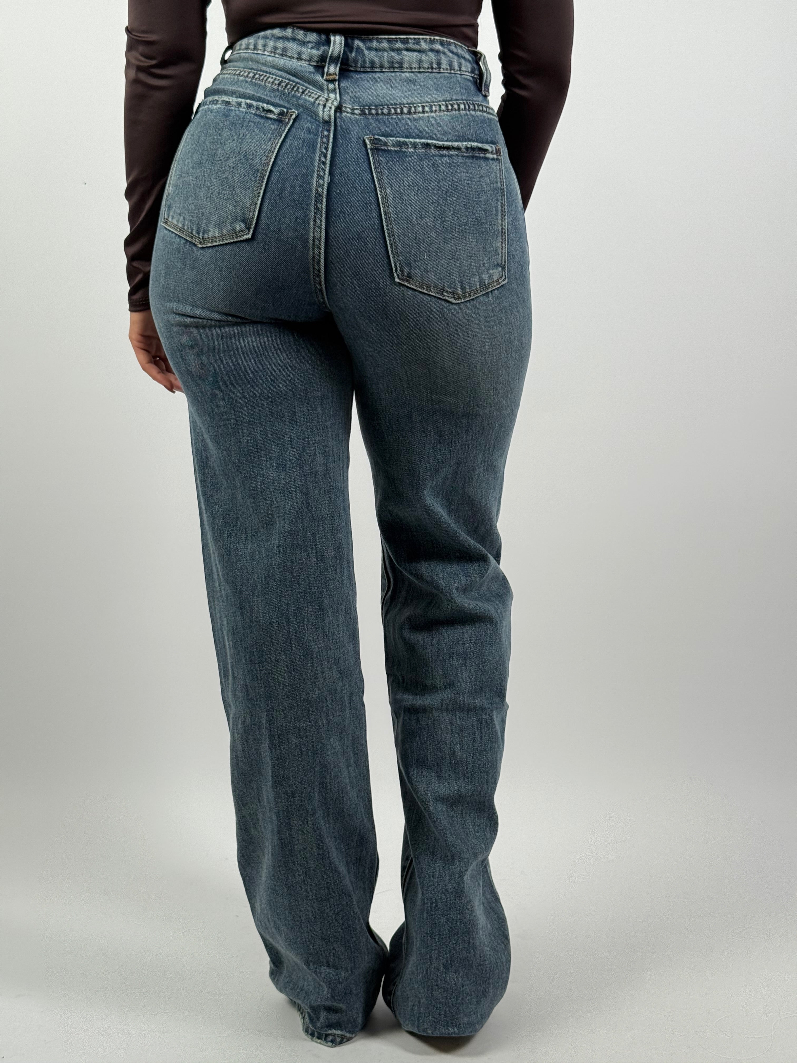 Jeans L 6272-2 Extra Long Wide Blauw