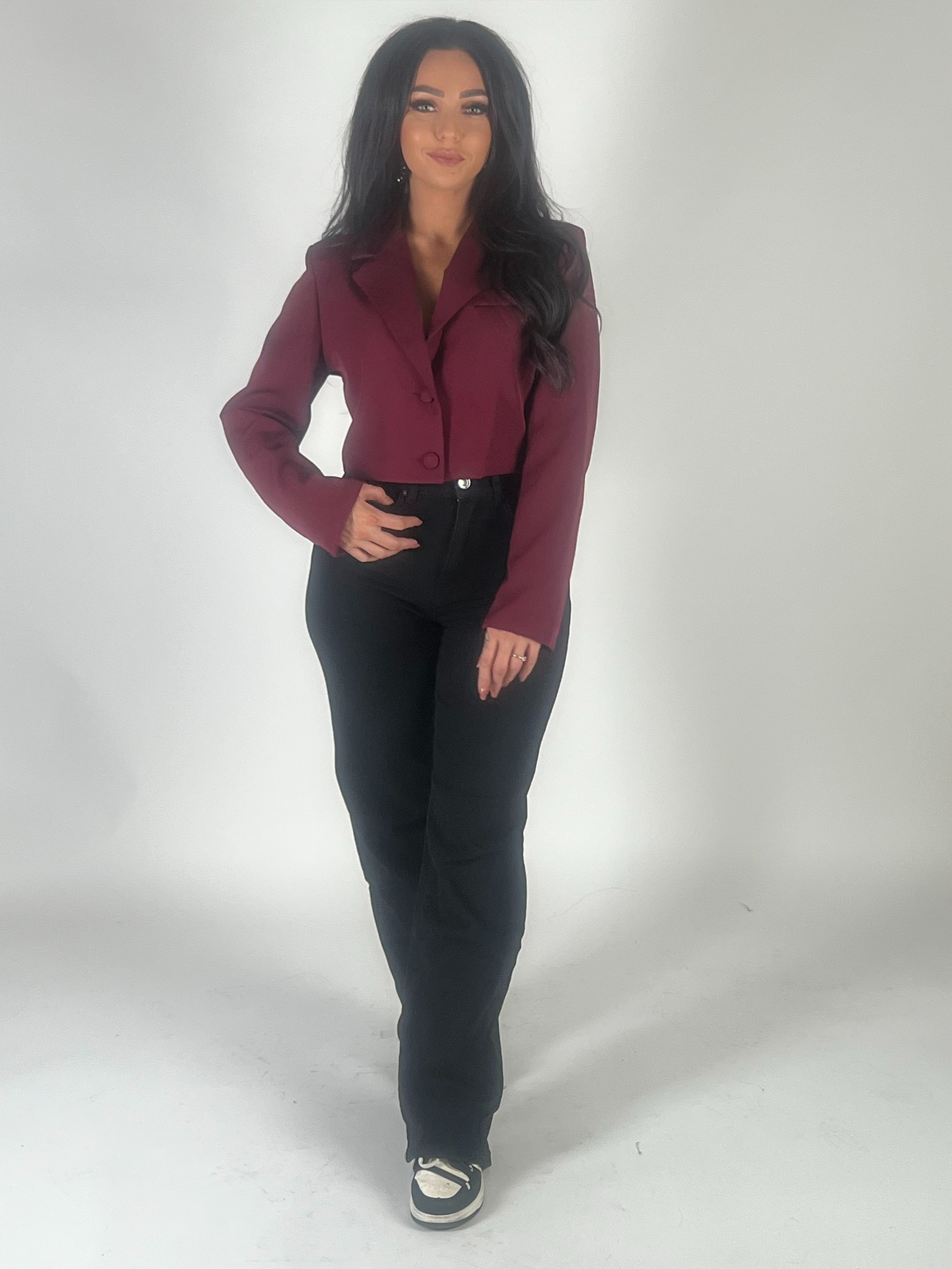 Blazer Crop Kimmy Bordeaux