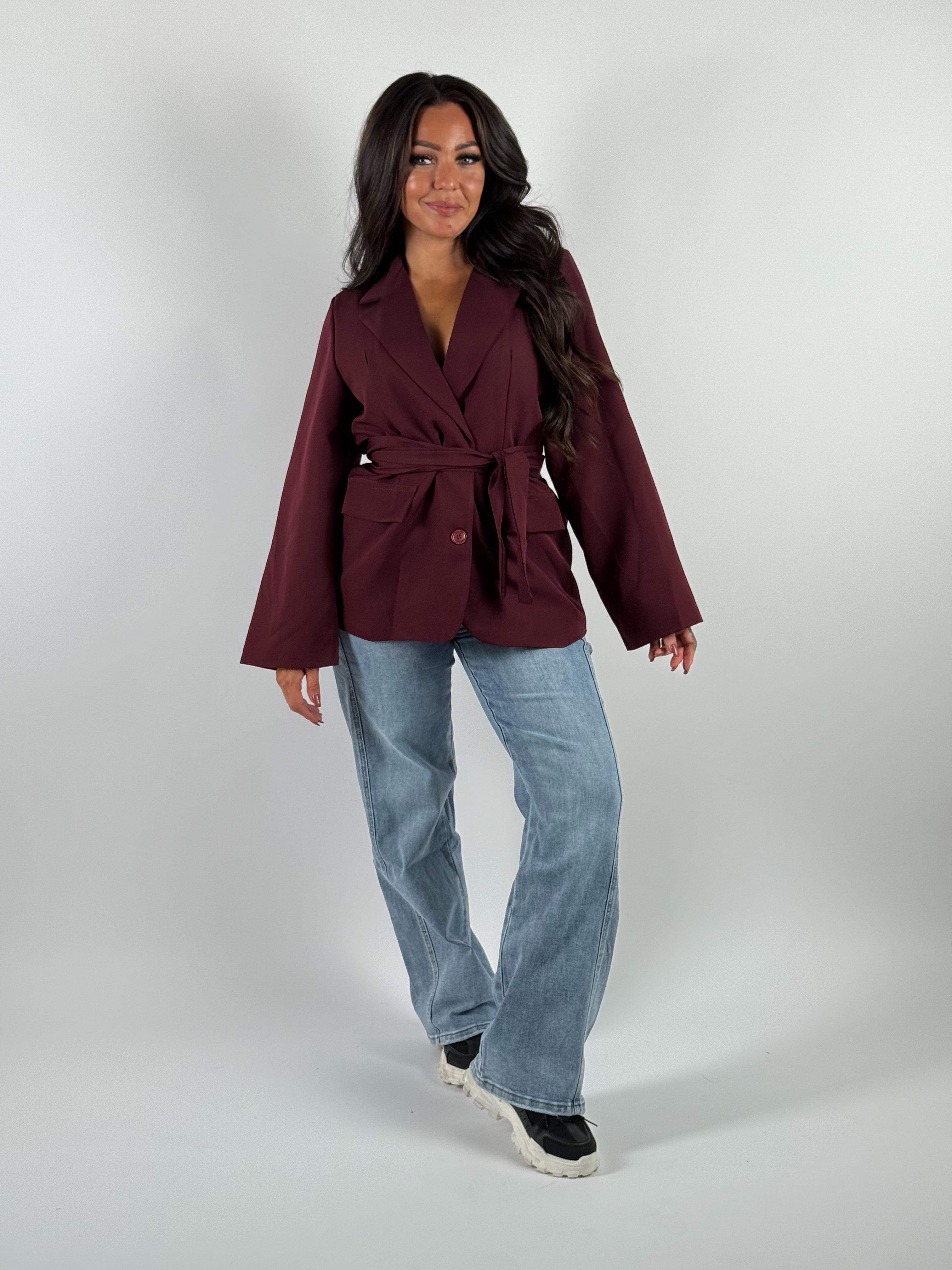 Blazer Strik 014 Bordeaux