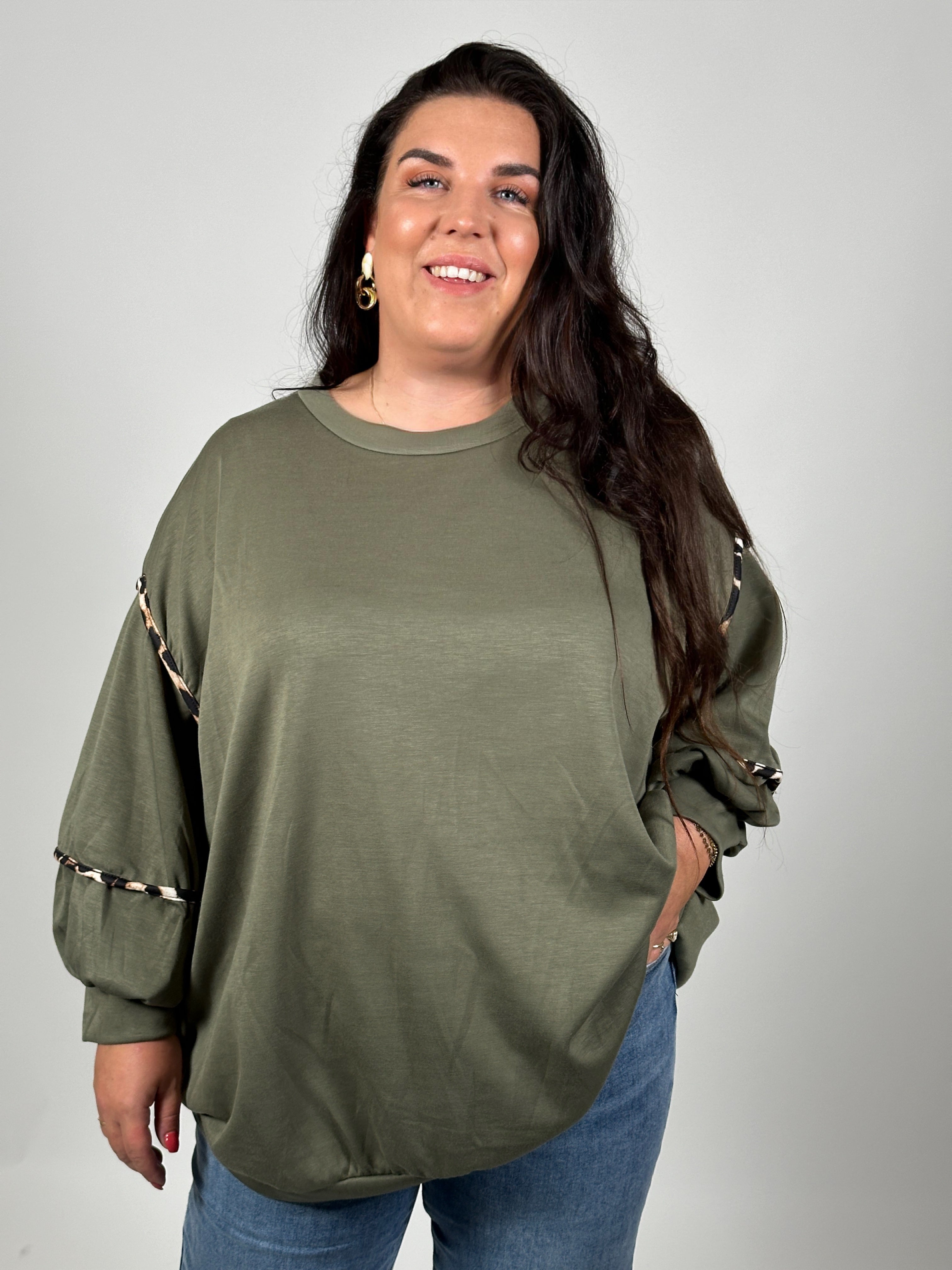 Trui Plus Size Leo Groen