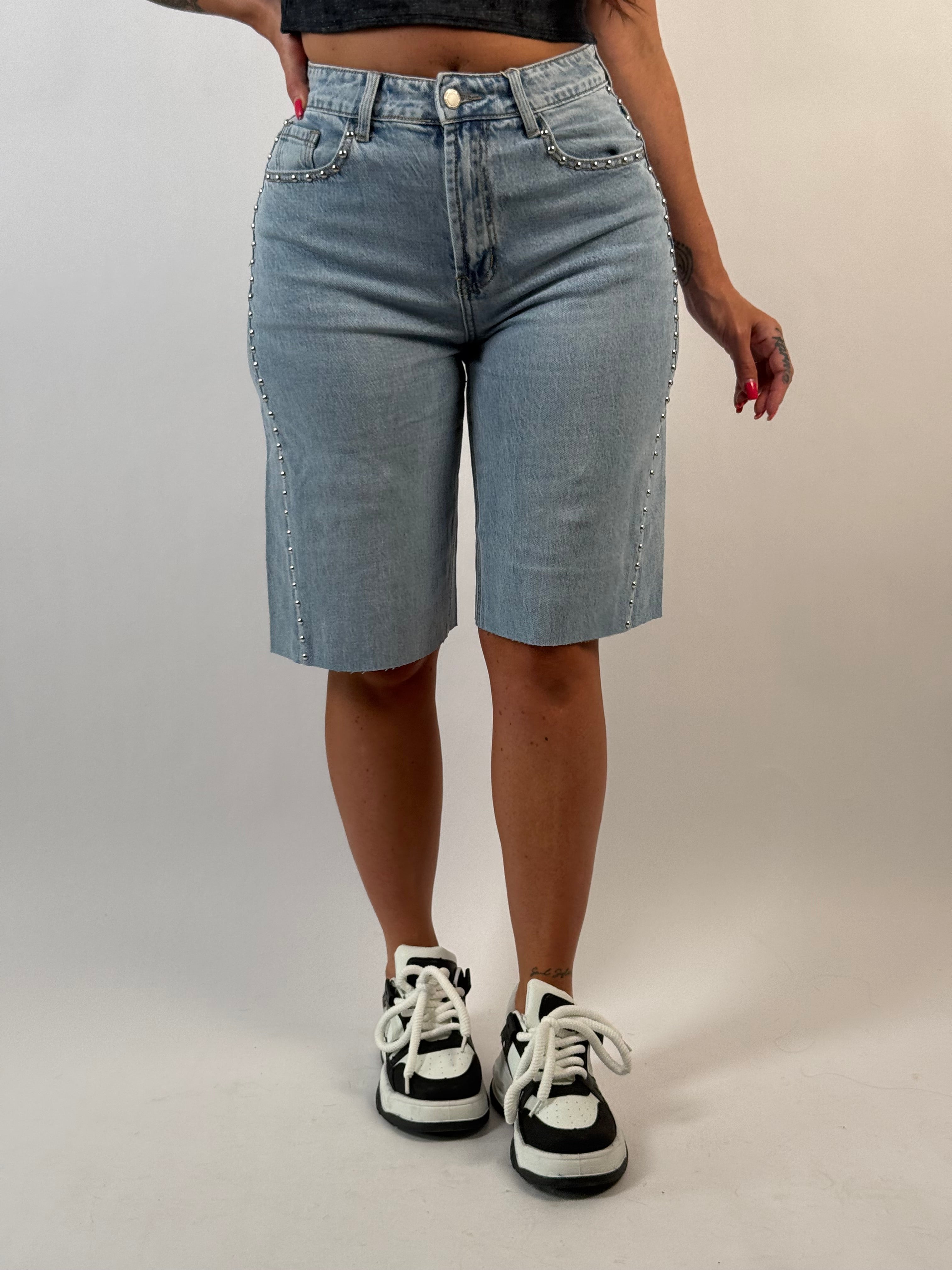 Jeans B Short 66317 Stud Blauw