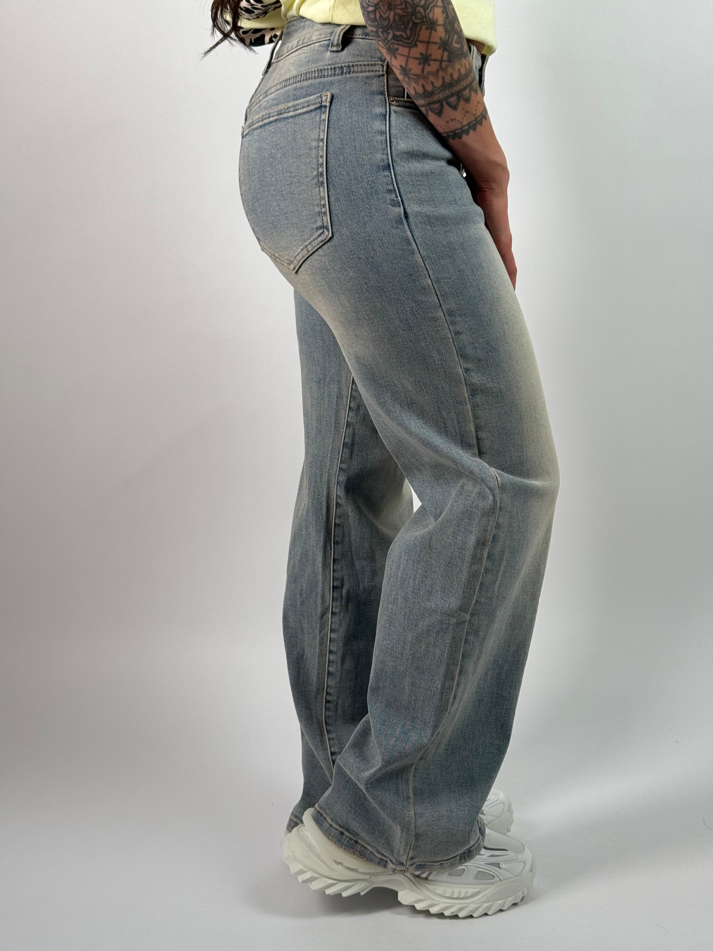 Jeans L 416-2 Wide Leg Blauw